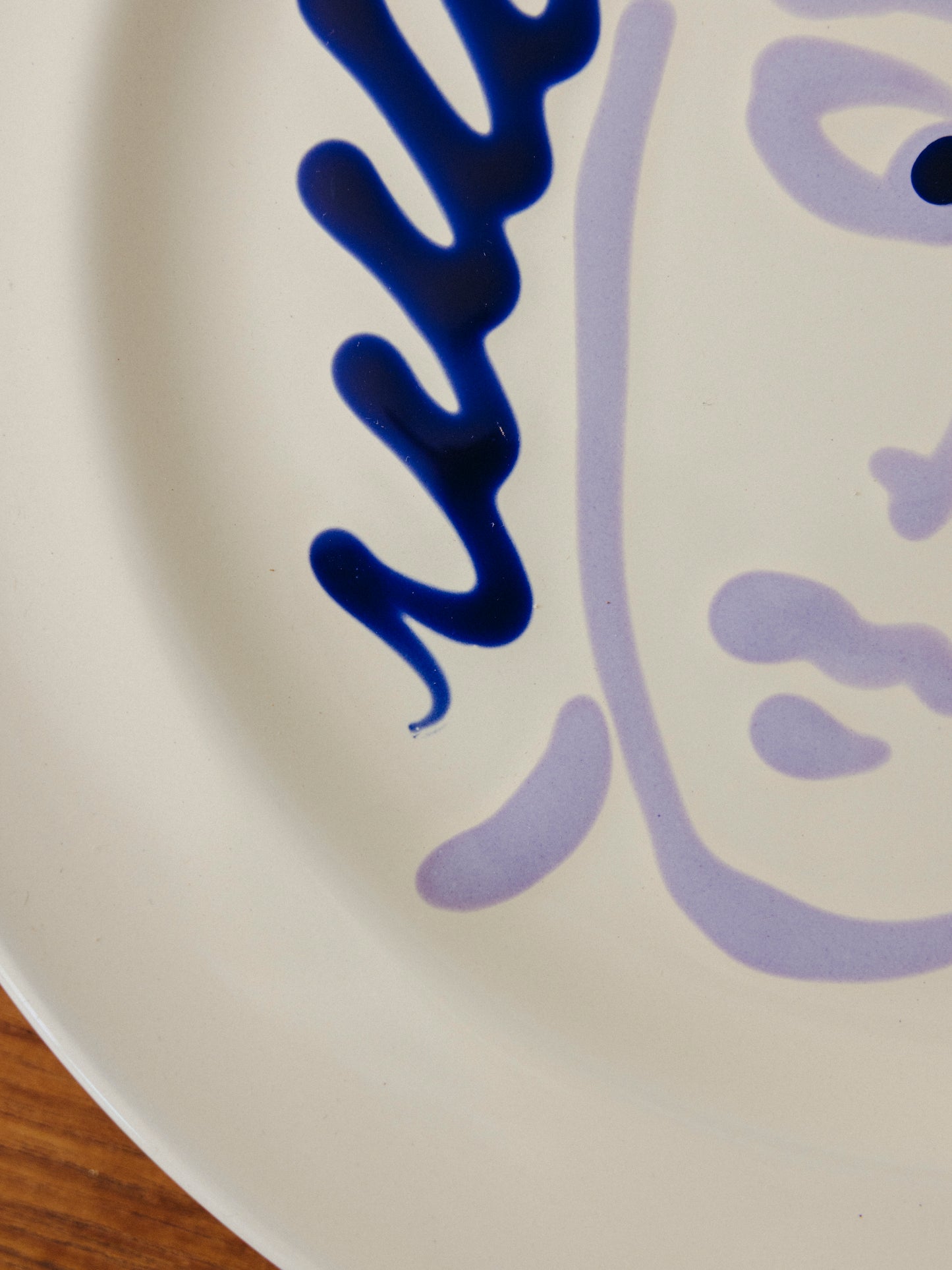 Ceramic Face Dinner Plate, No. 01