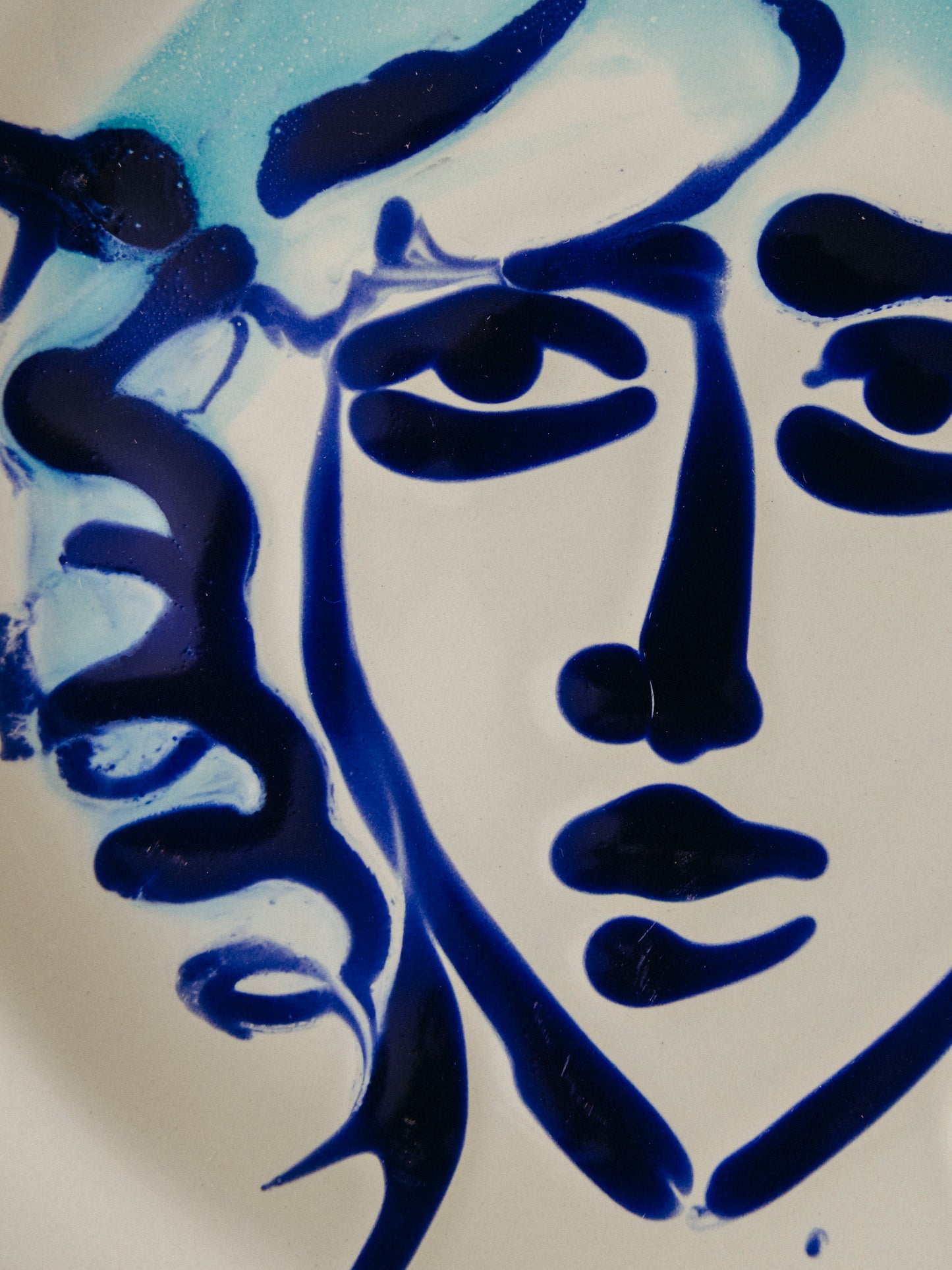Ceramic Face Fruit Plate, No. 04