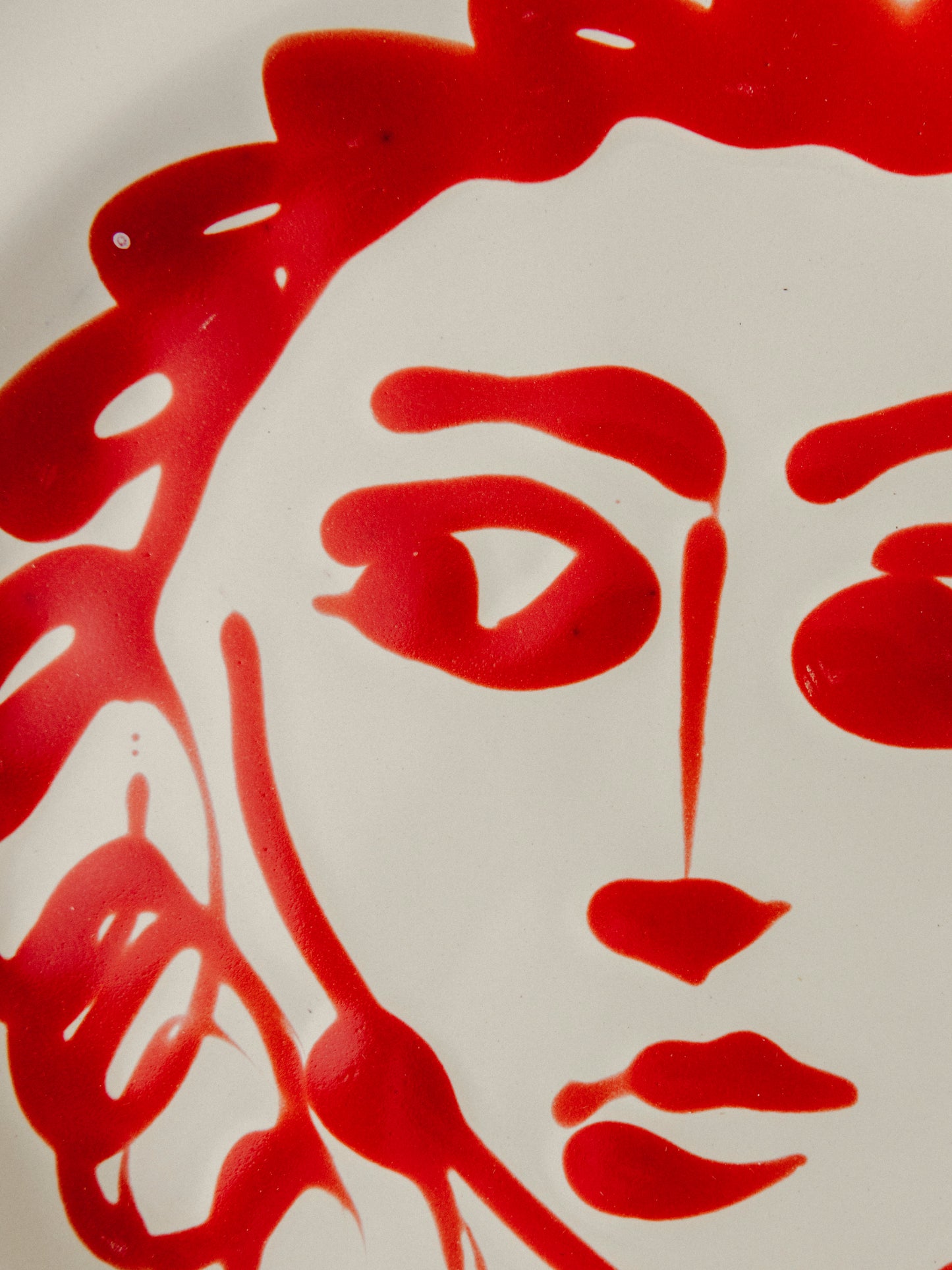 Ceramic Face Fruit Plate, No. 01