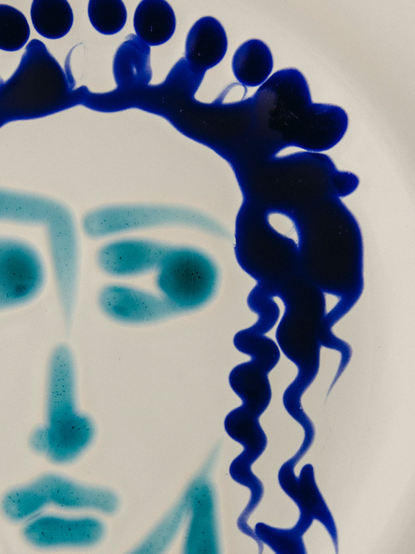 Ceramic Face Fruit Plate, No. 06