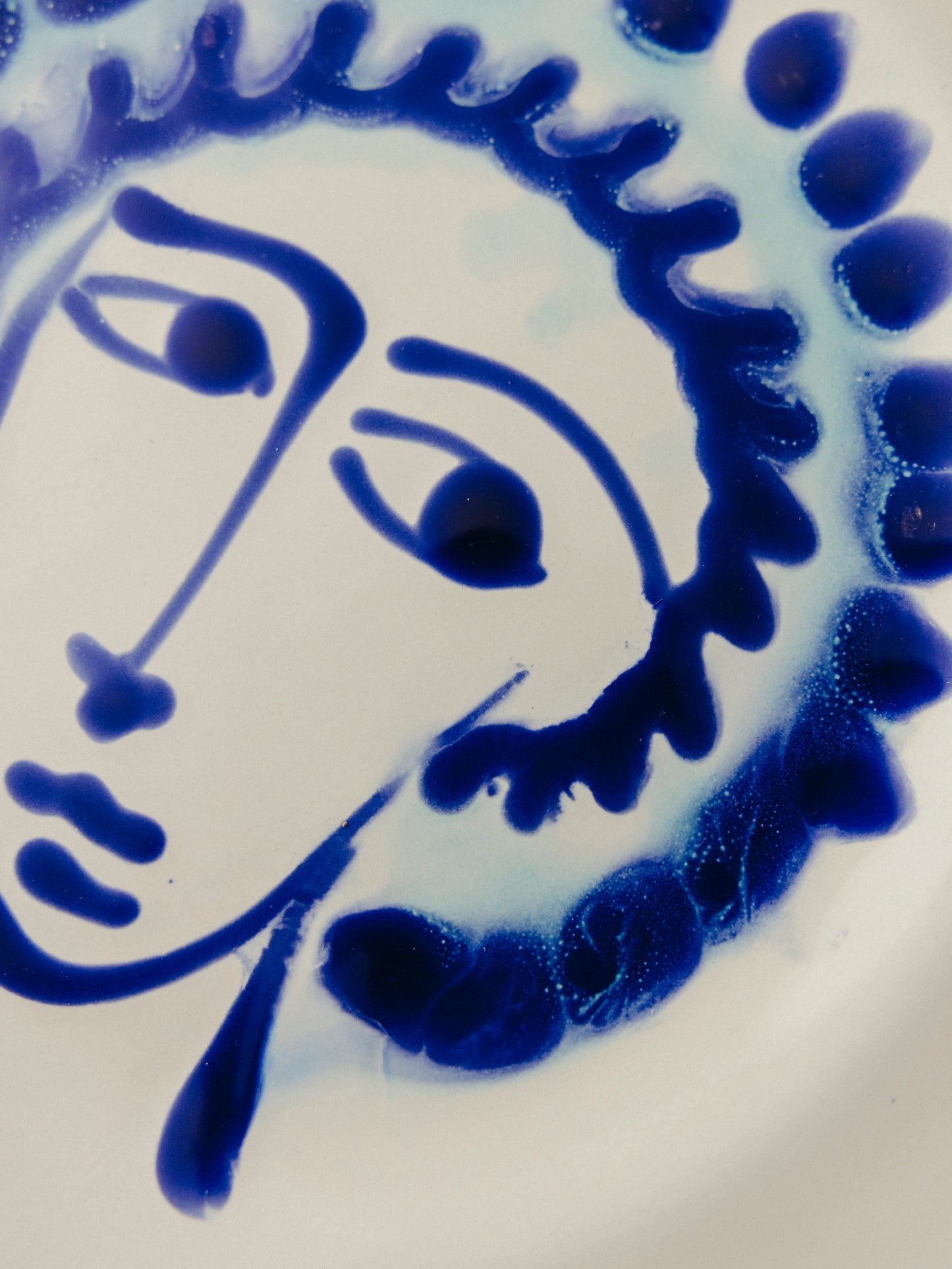 Ceramic Face Fruit Plate, No. 07