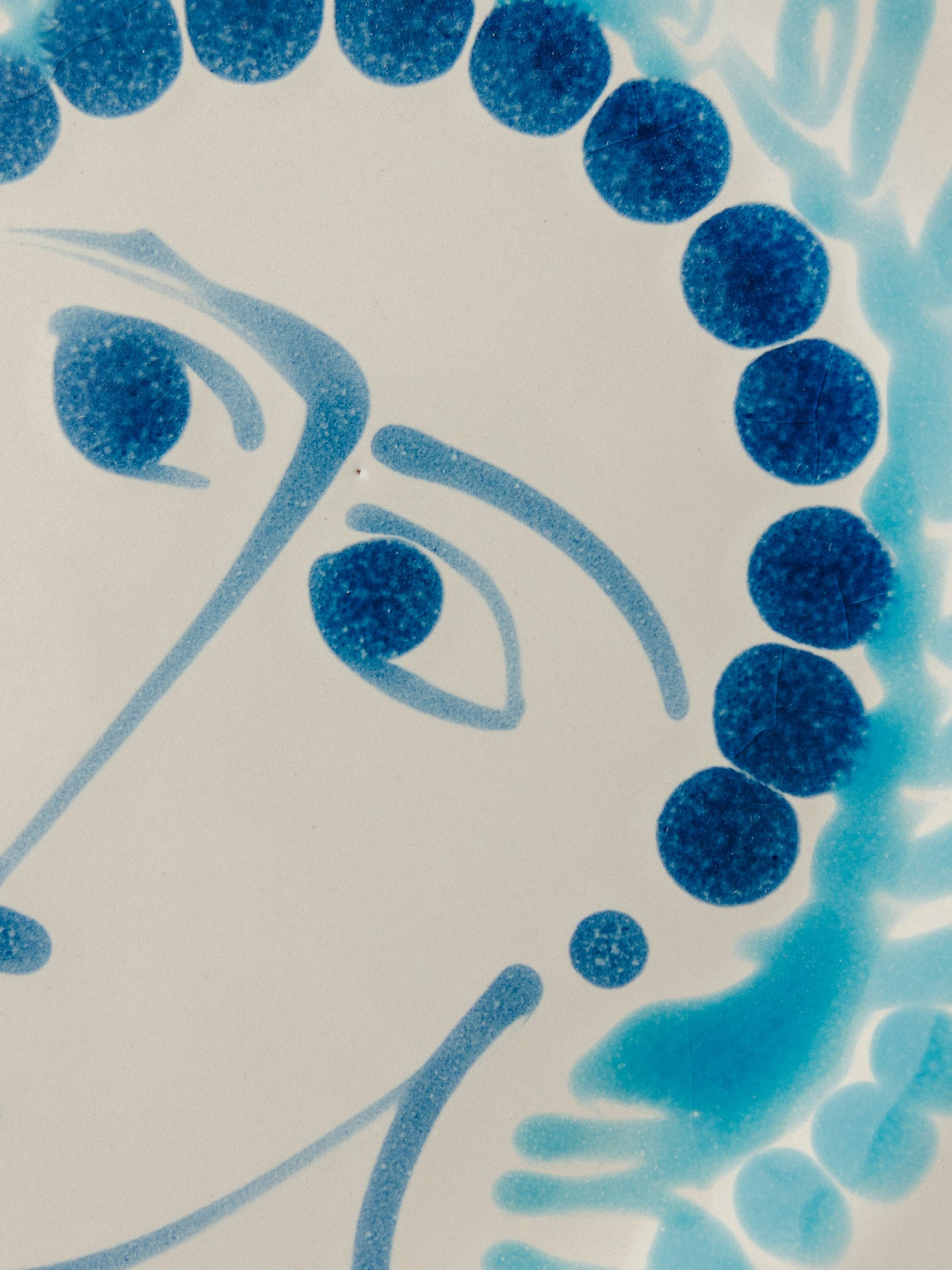 Ceramic Face Fruit Plate, No. 13