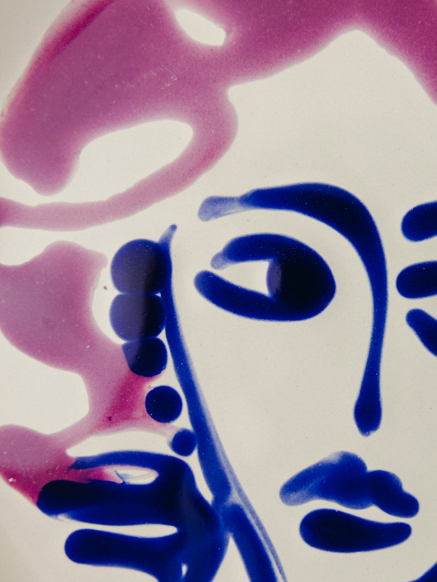 Ceramic Face Fruit Plate, No. 14