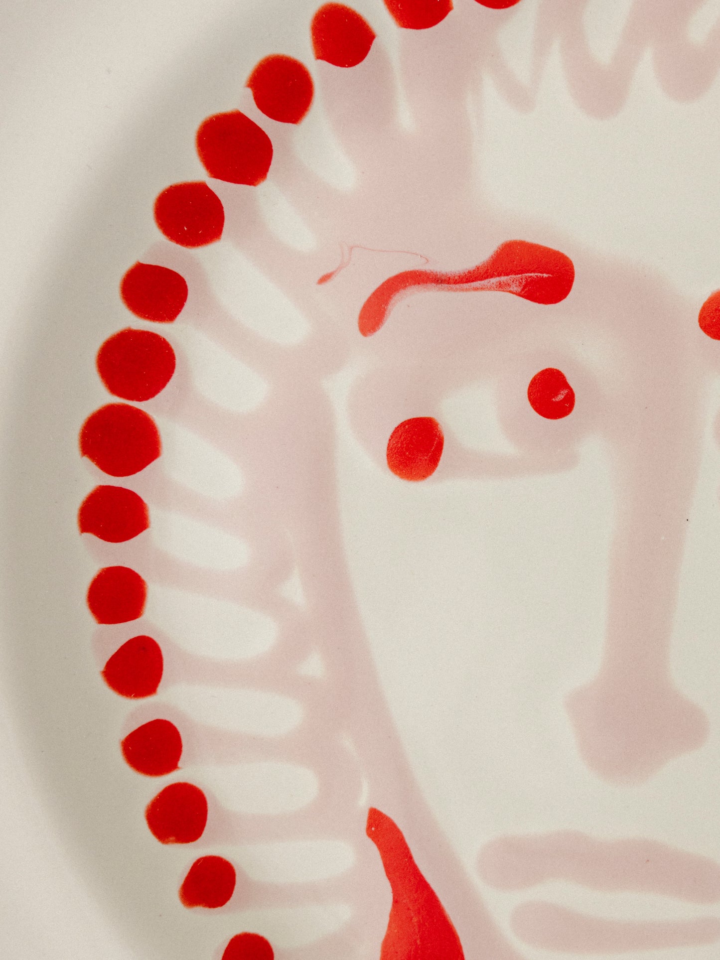 Ceramic Face Fruit Plate, No. 17