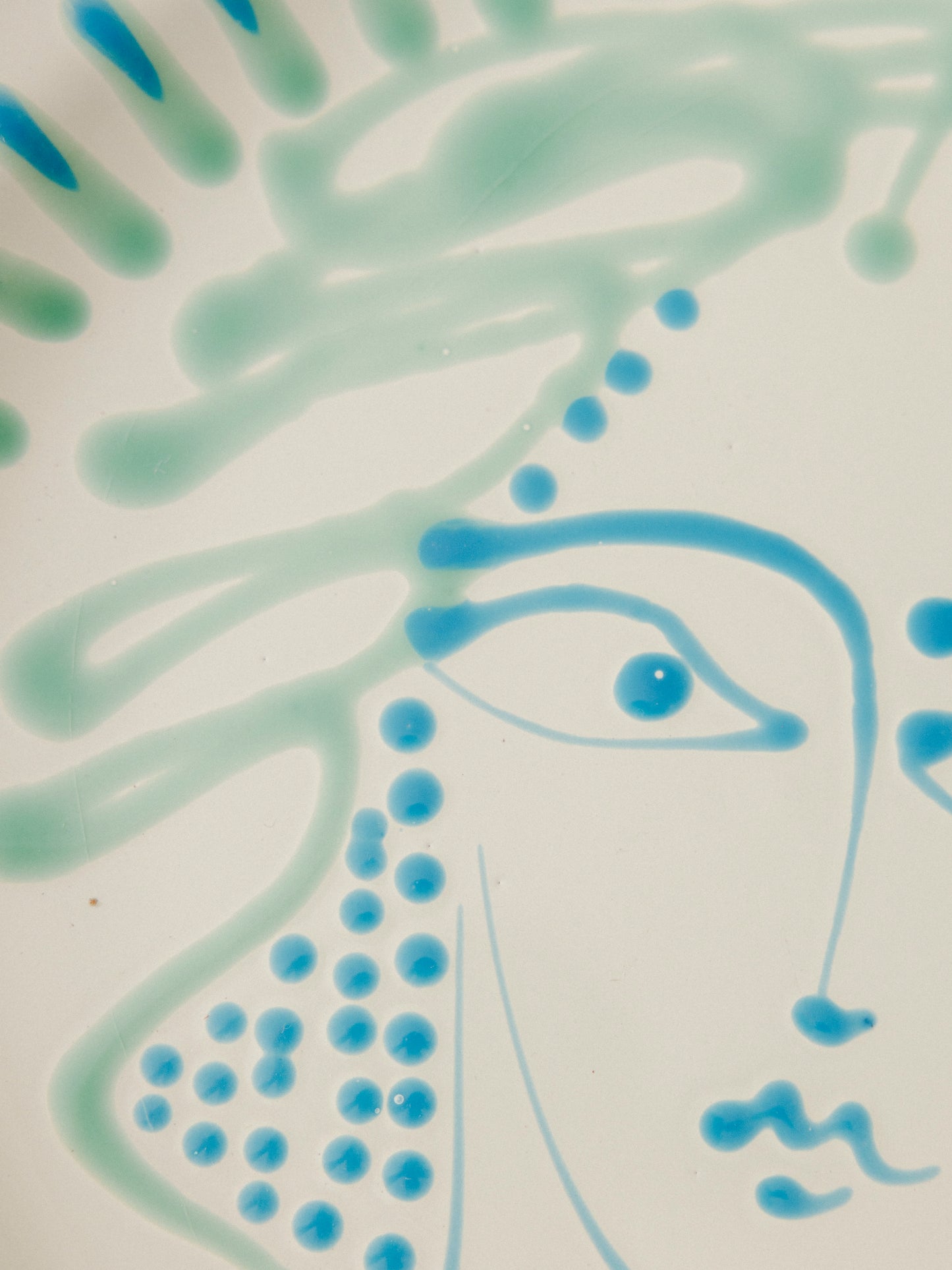 Ceramic Face Serving Plate, No. 01
