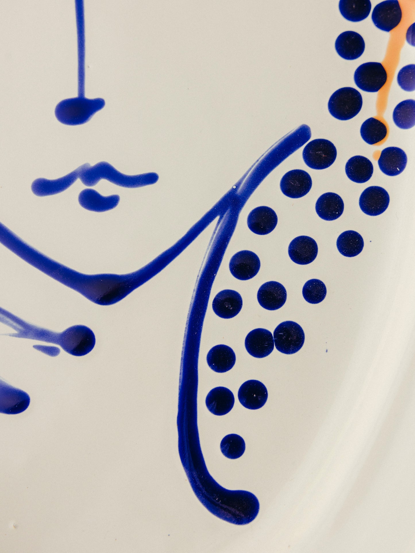 Ceramic Face Large Oval Platter, No. 01