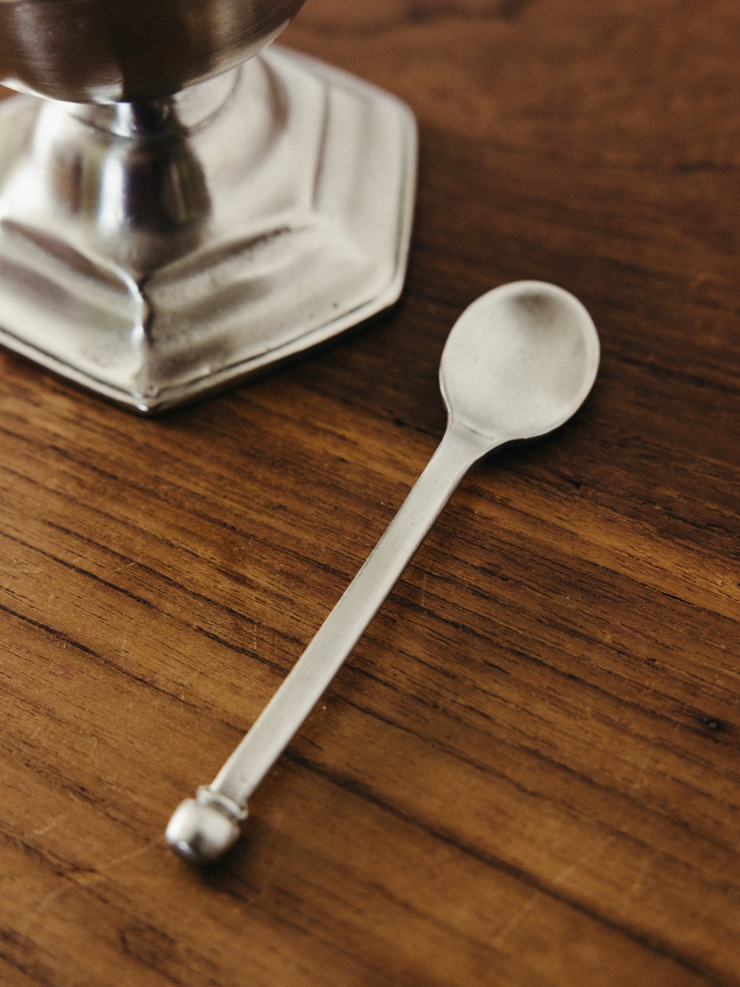 Footed Salt Cellar with Spoon