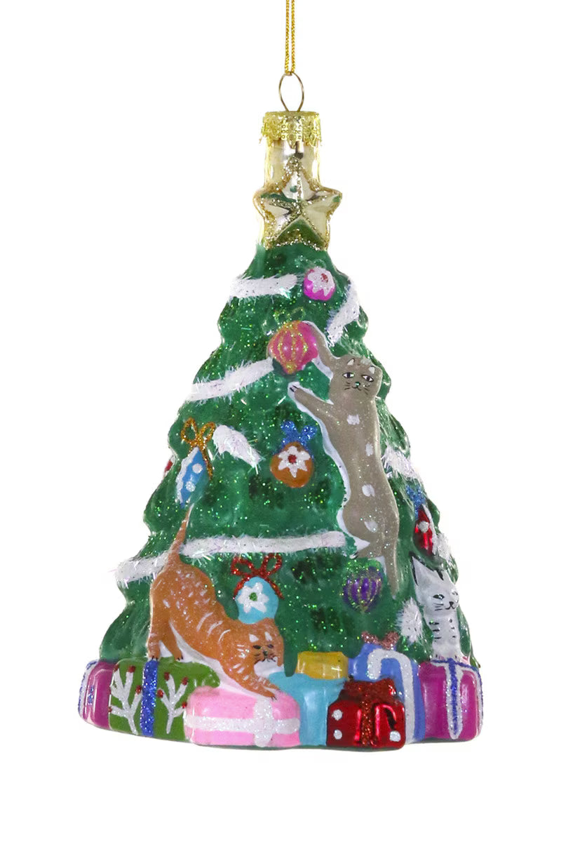 Frivolously Festive Felines (Cat Christmas Tree) Ornament