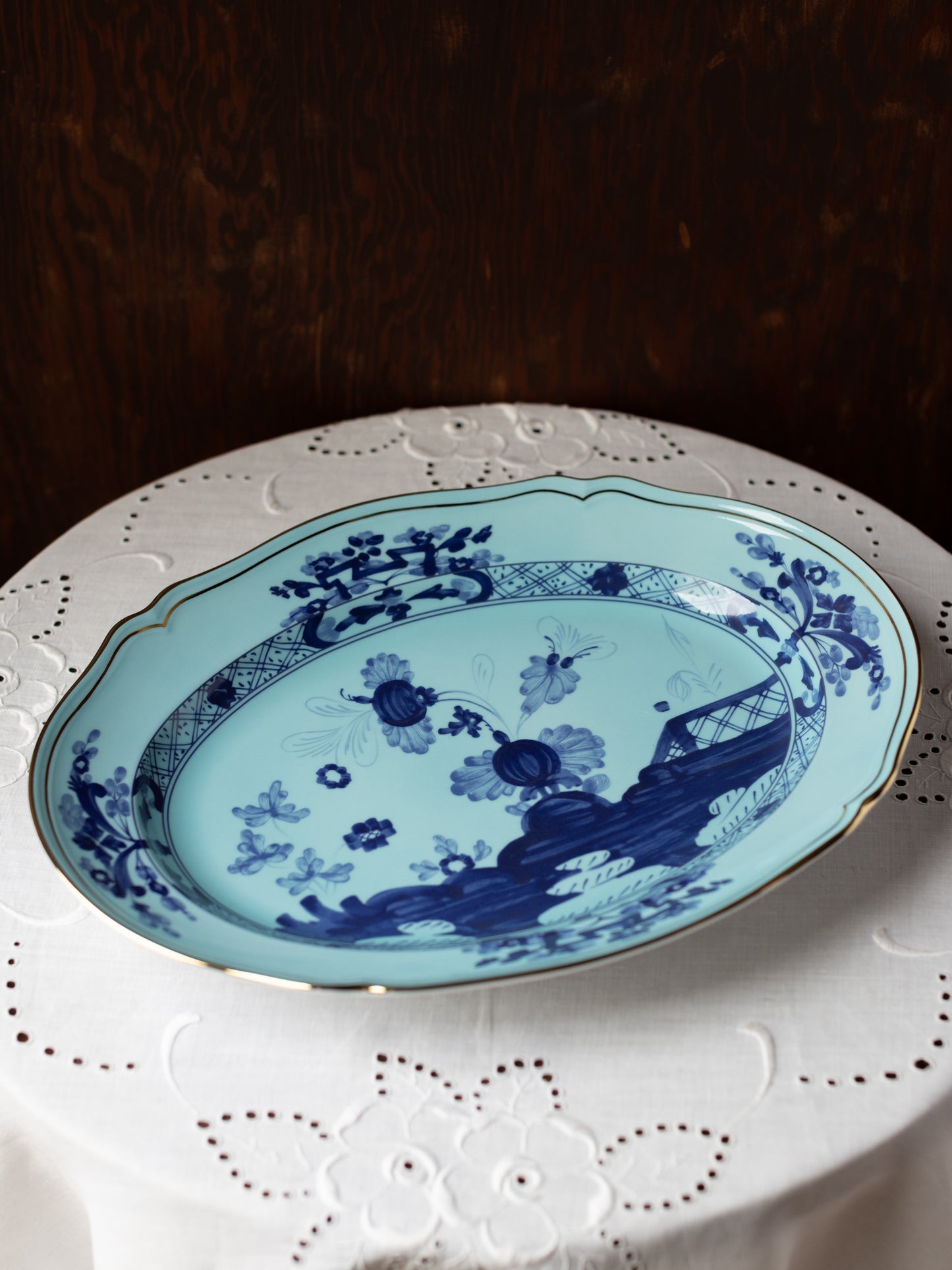 Oriente Italiano Antico Doccia Flat Oval Platter