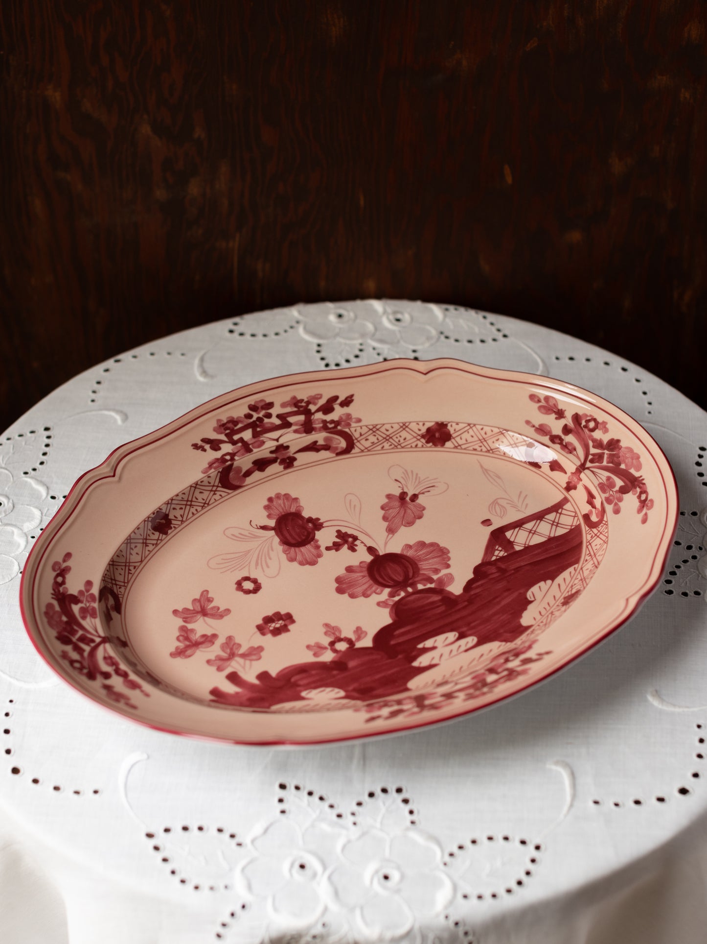 Oriente Italiano Antico Doccia Flat Oval Platter