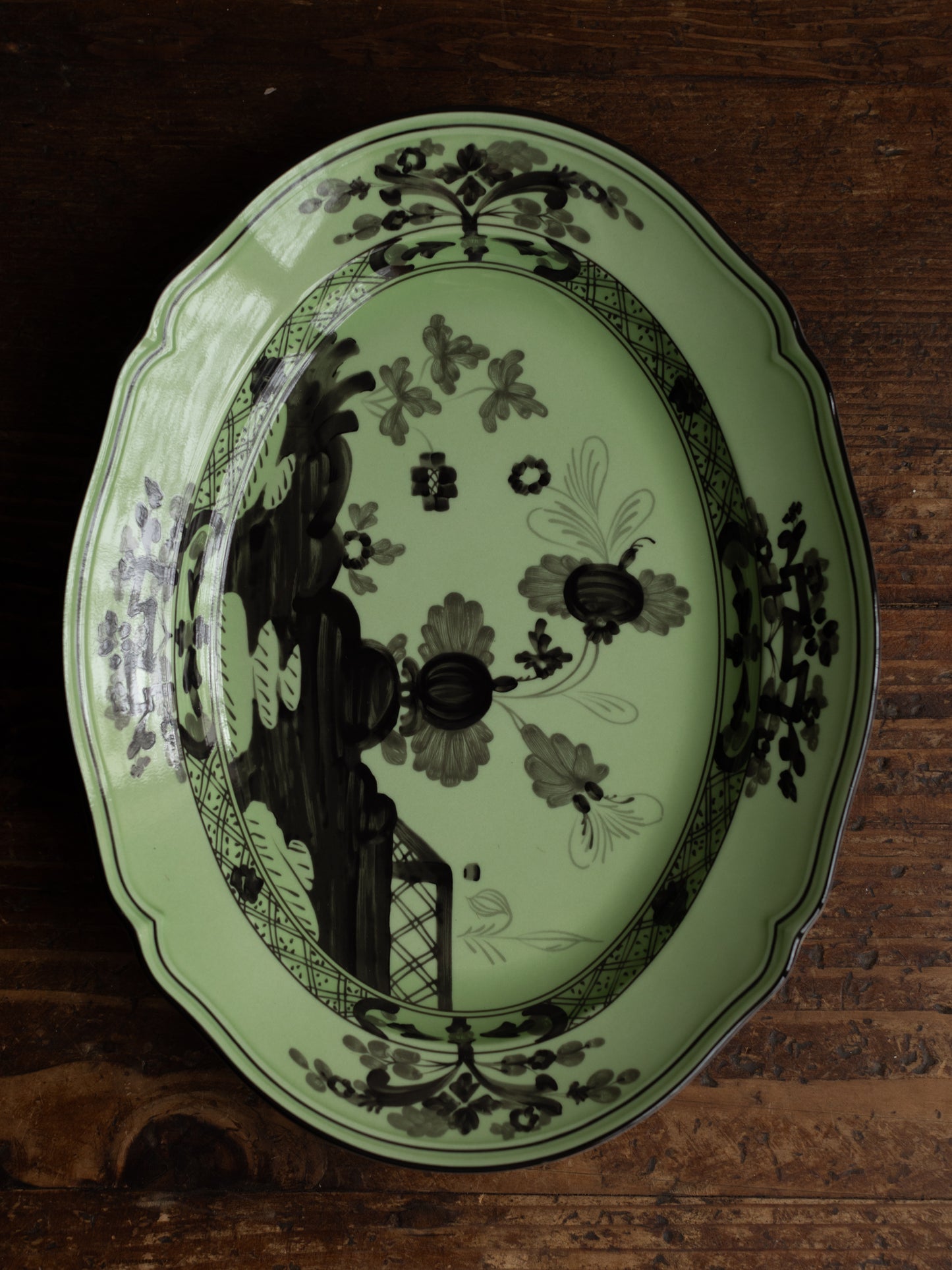Oriente Italiano Antico Doccia Flat Oval Platter