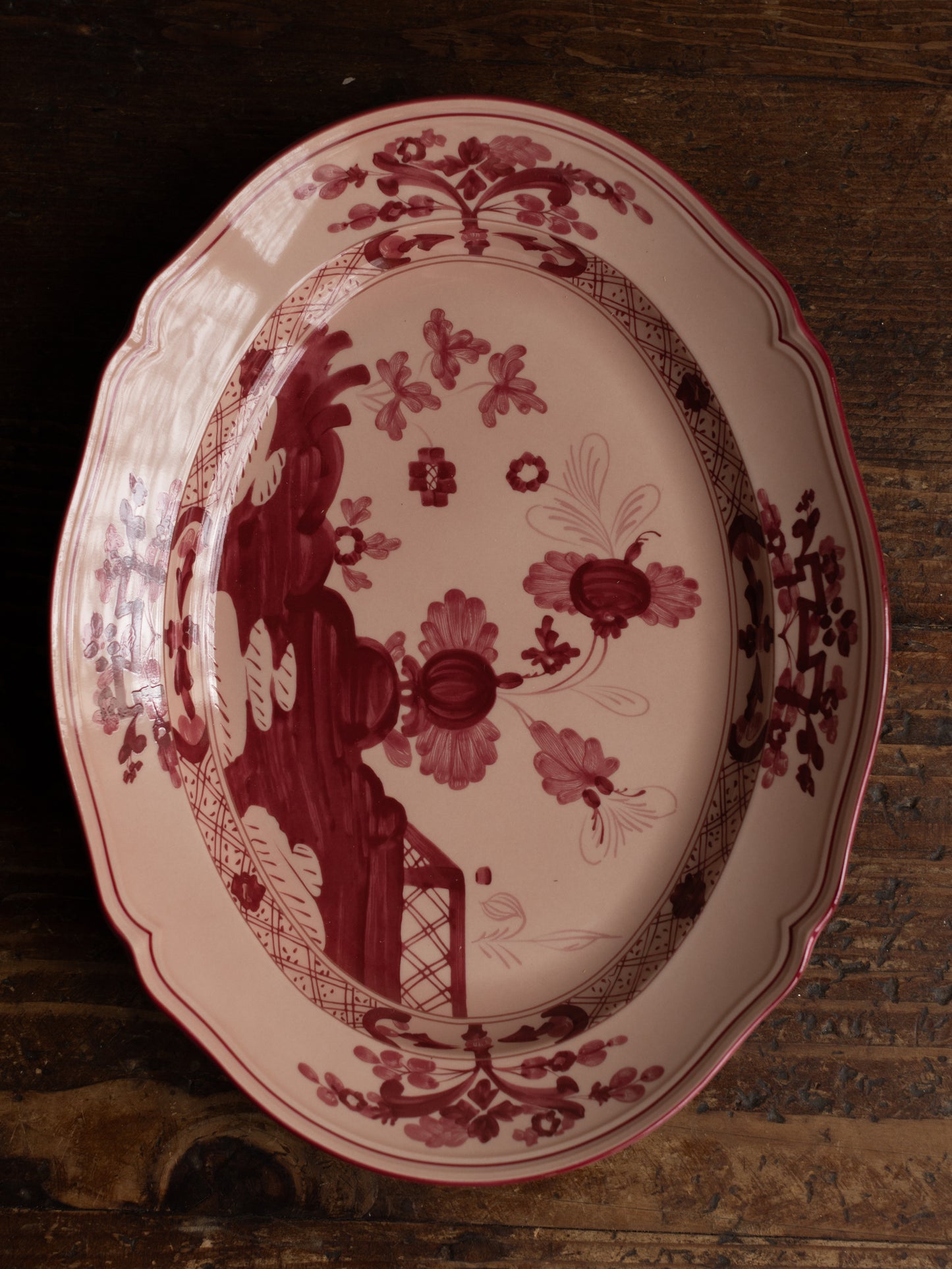 Oriente Italiano Antico Doccia Flat Oval Platter