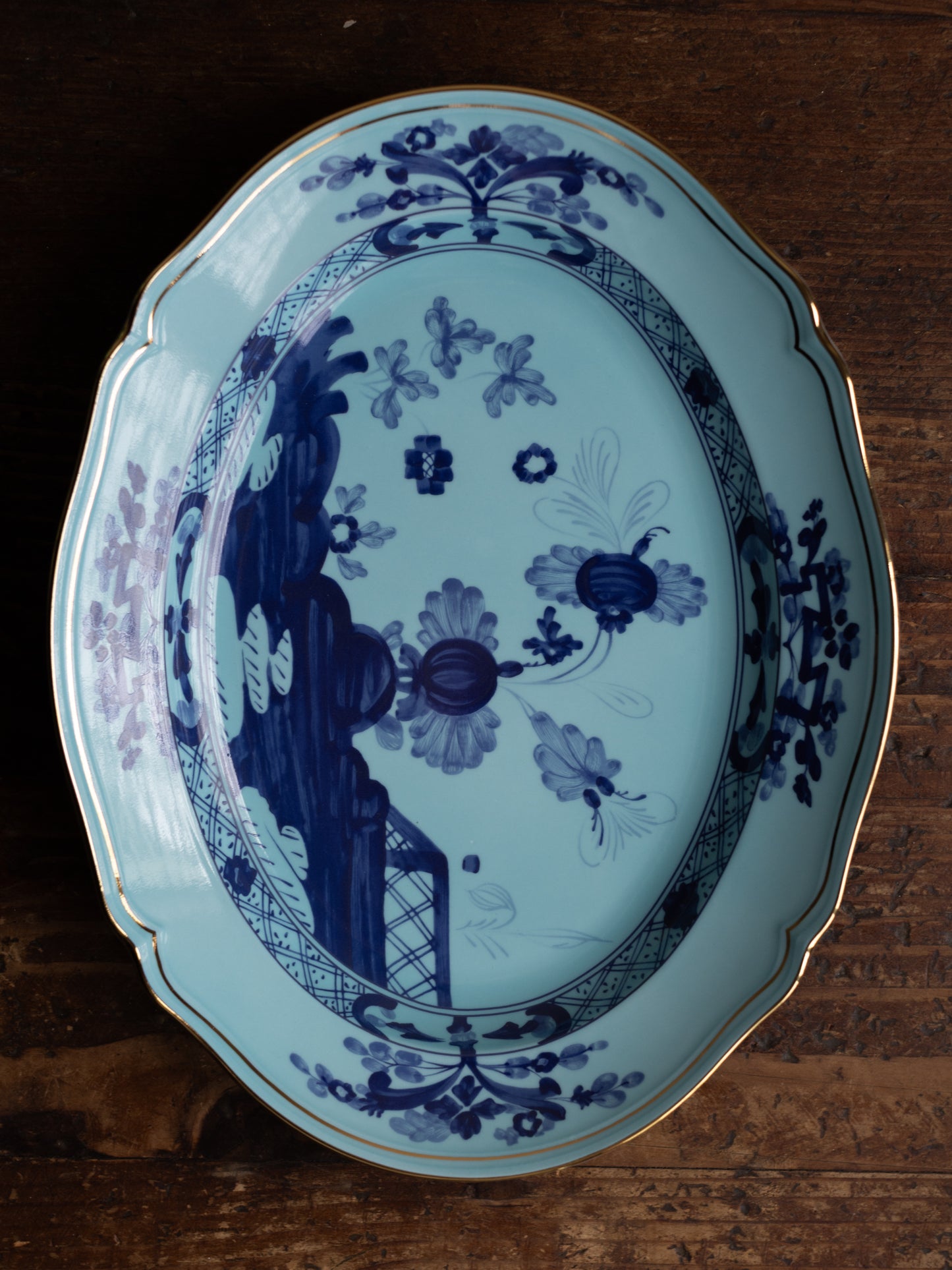 Oriente Italiano Antico Doccia Flat Oval Platter