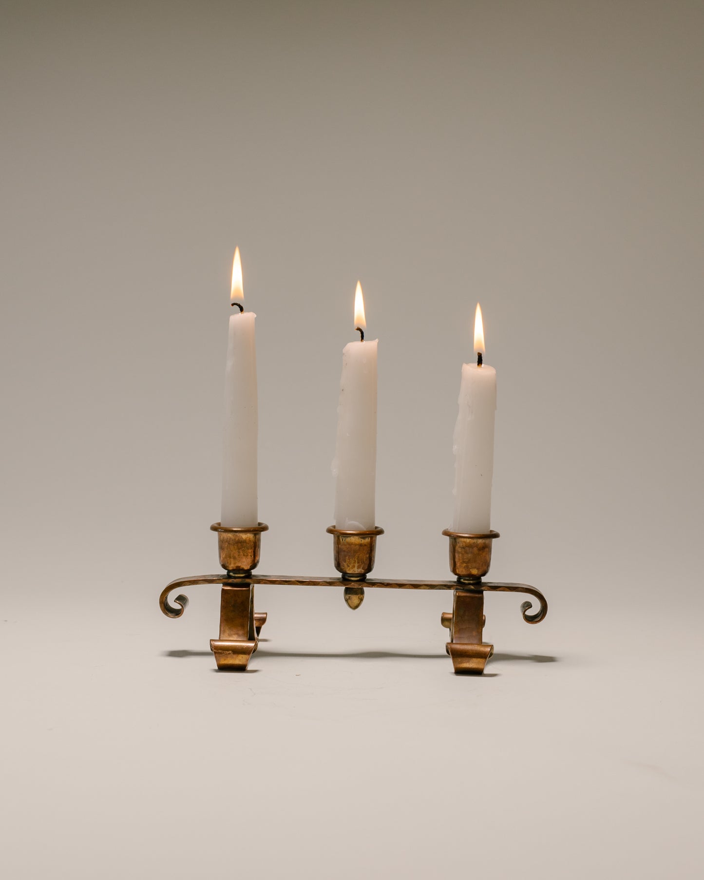 Roycroft Hammered Copper Candelabra