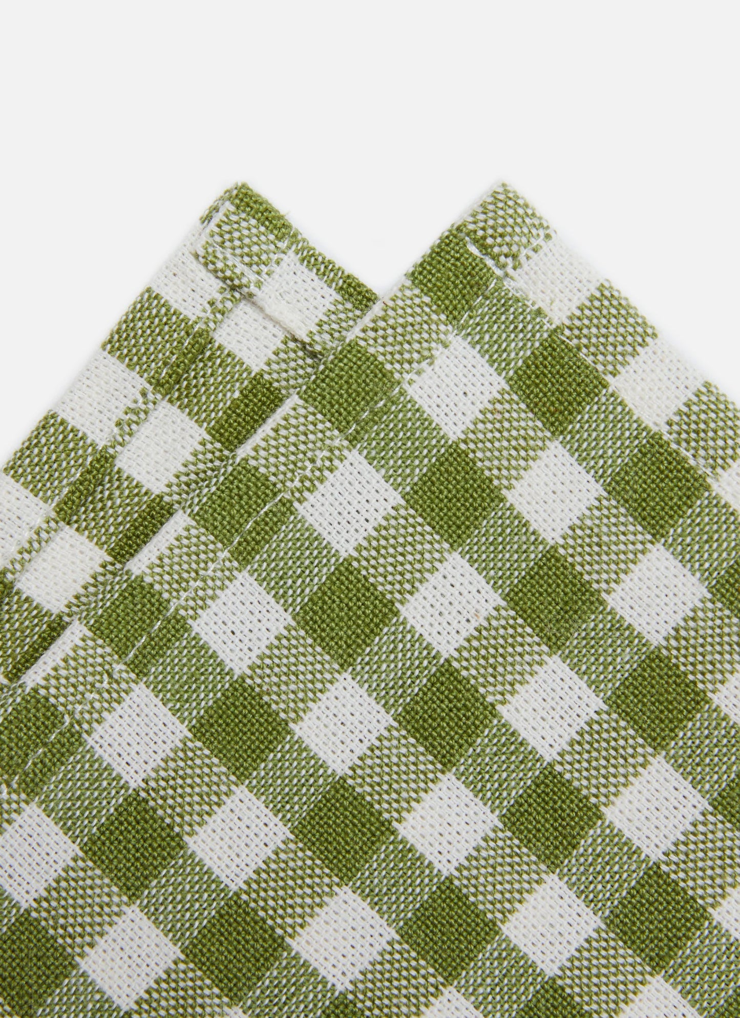 Mini Gingham Olive Napkins
