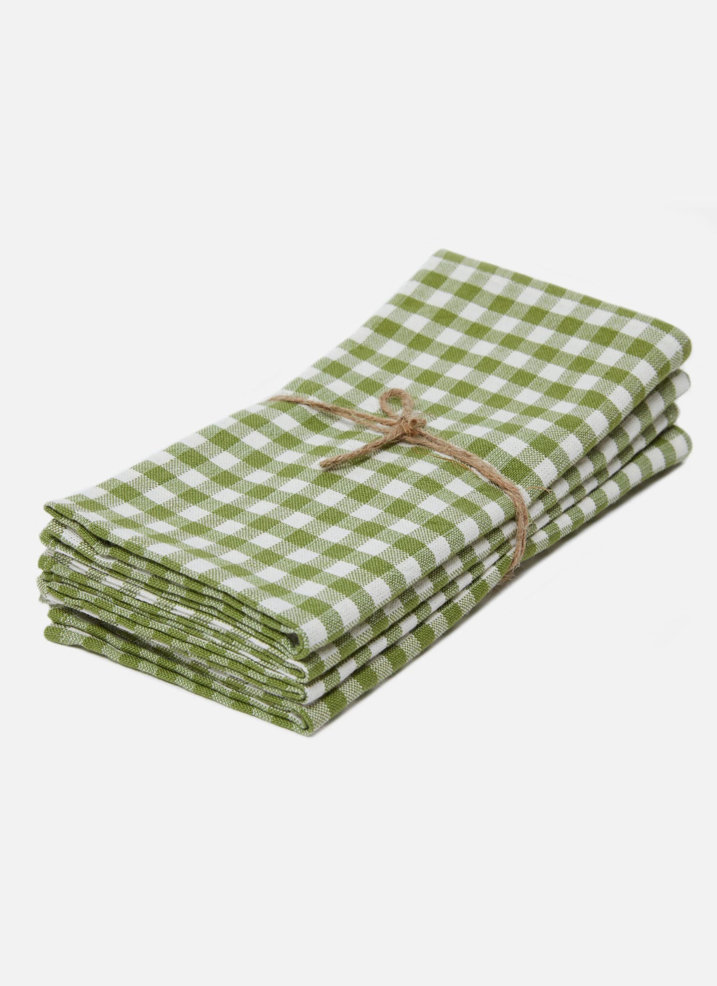 Mini Gingham Olive Napkins