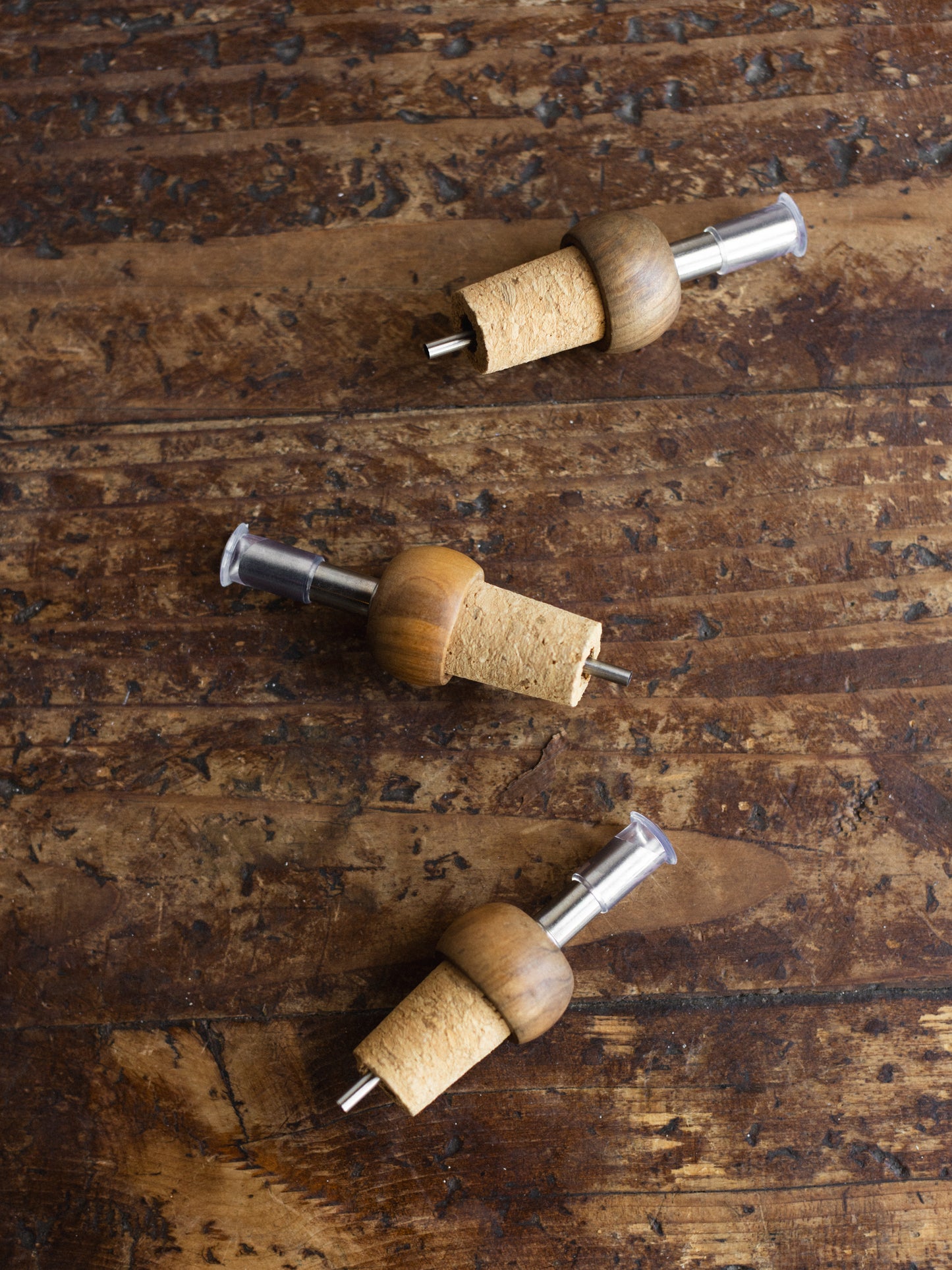 Olive Wood Bottle Stopper with Spout