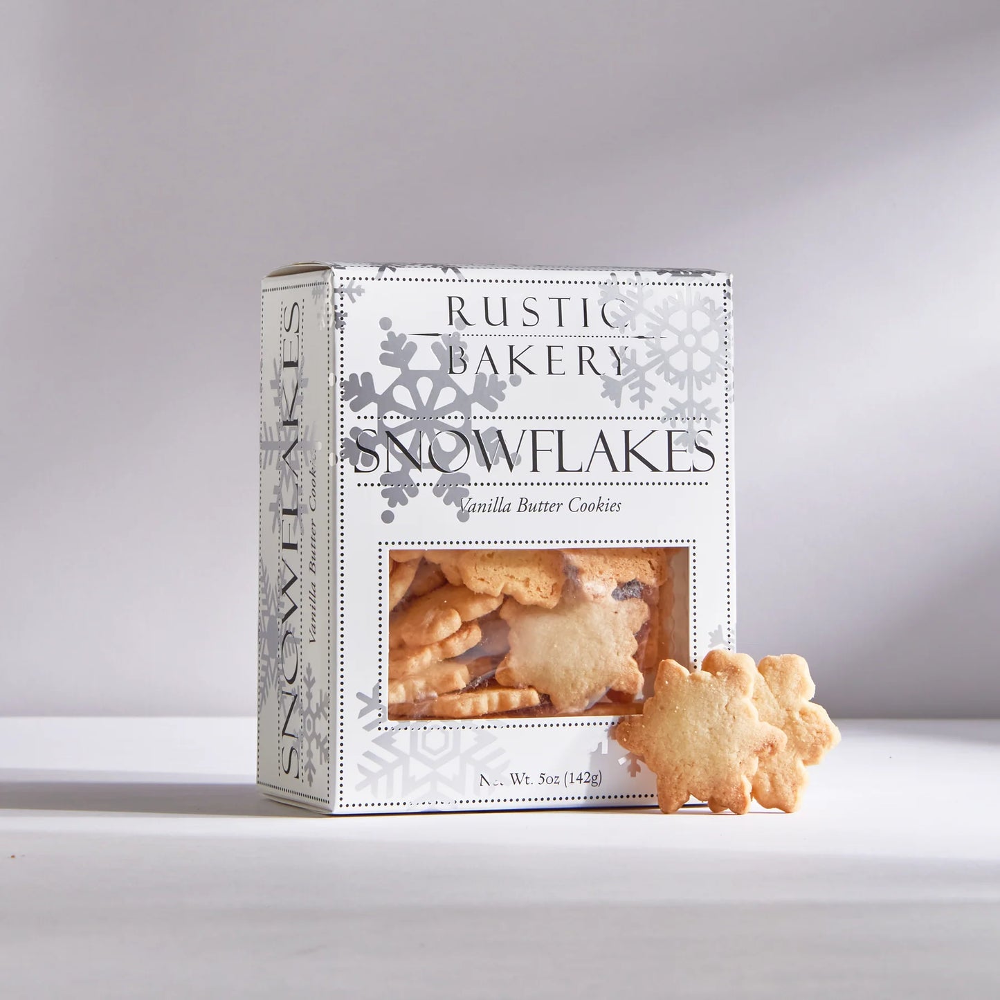 Rustic Bakery Christmas Vanilla Snowflake Cookies