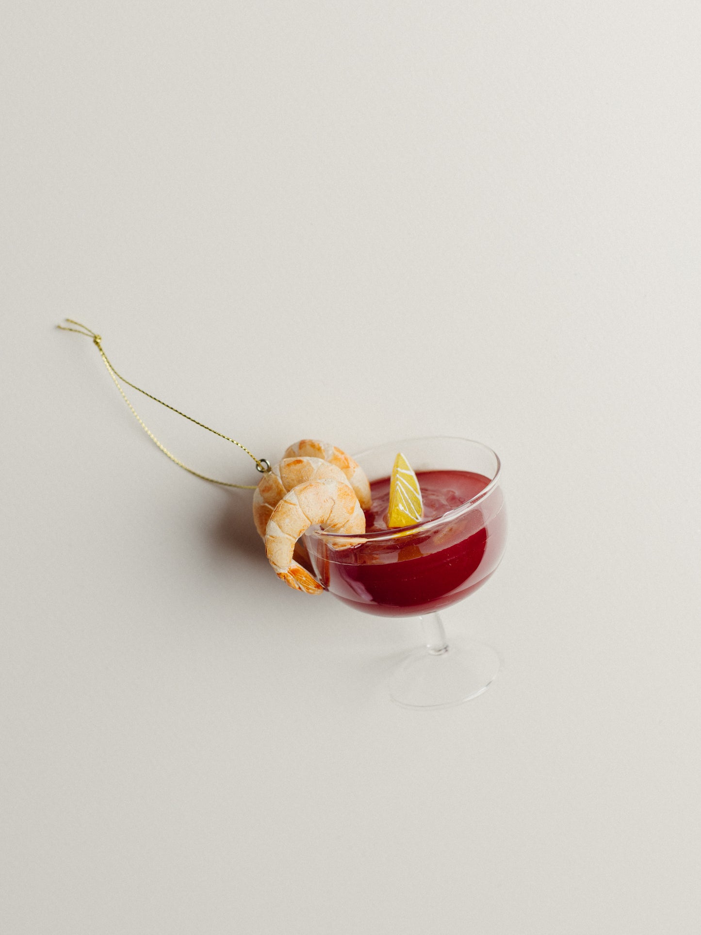 Shrimp Cocktail Glass Ornament