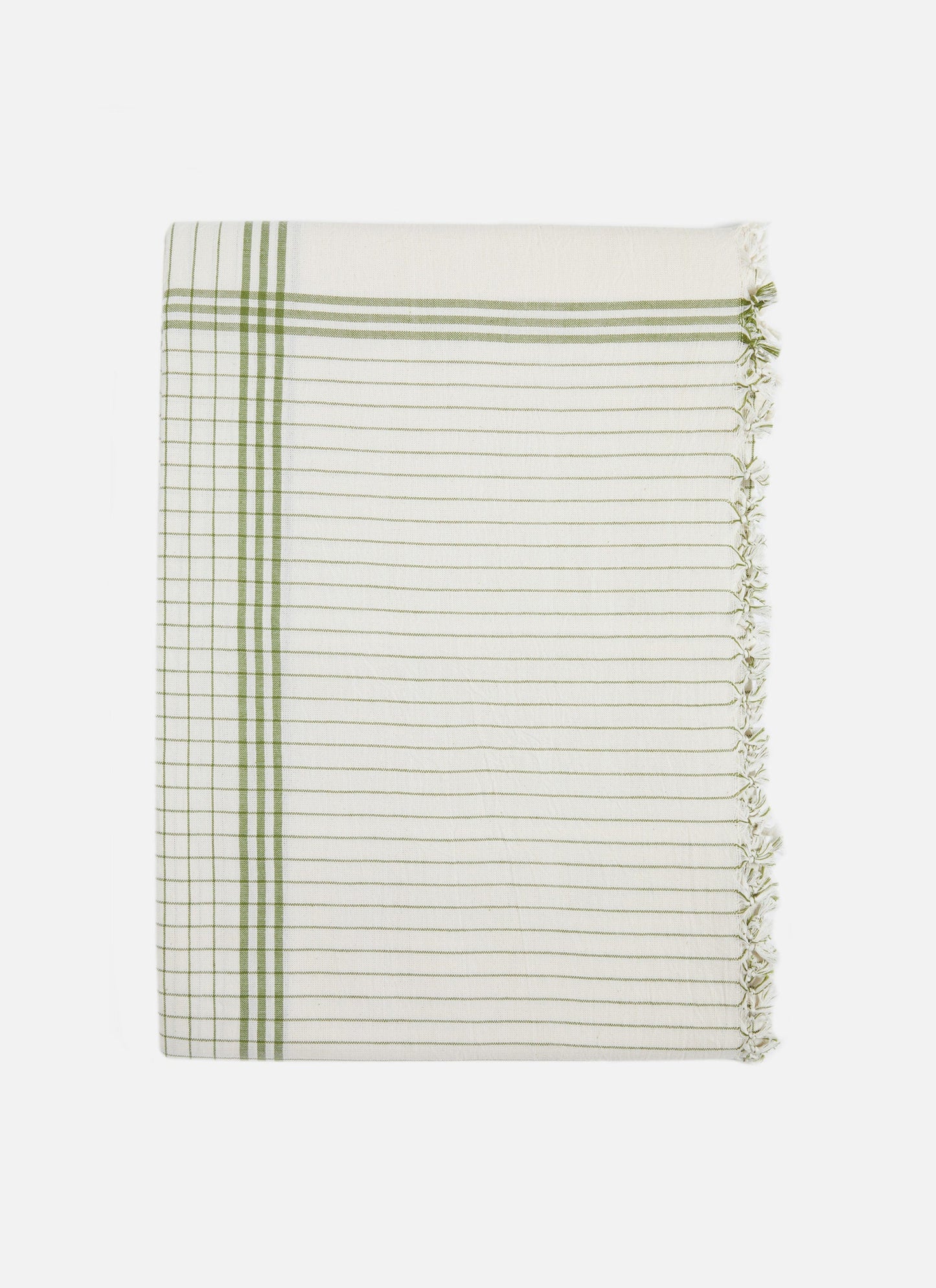 French Lattice Olive Tablecloth