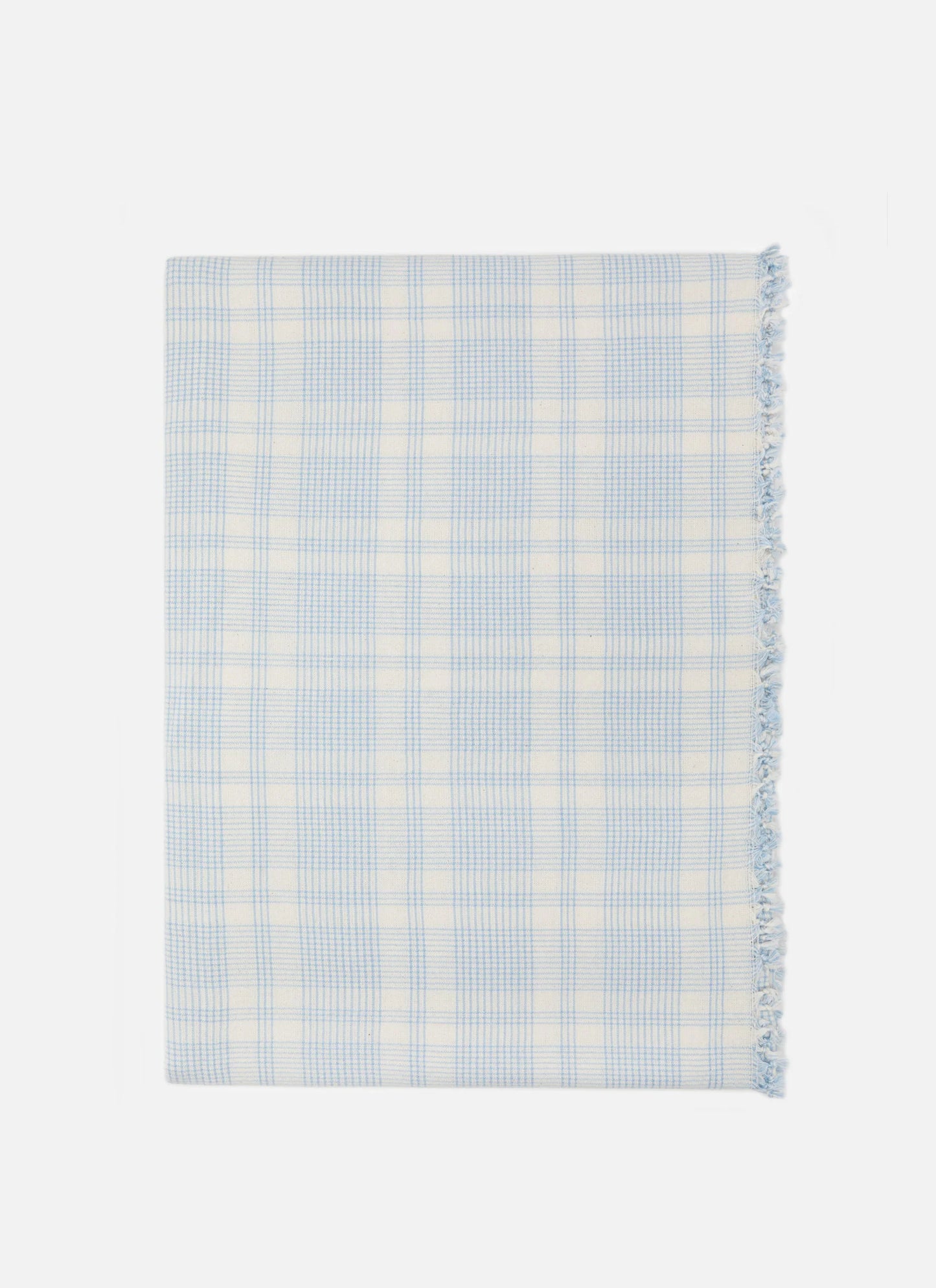 Marianne Plaid Blue Tablecloth