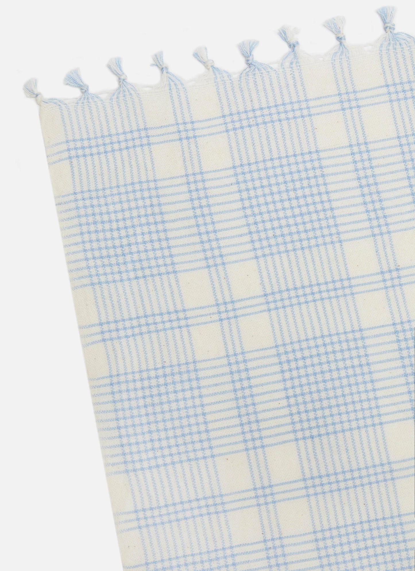 Marianne Plaid Blue Tablecloth