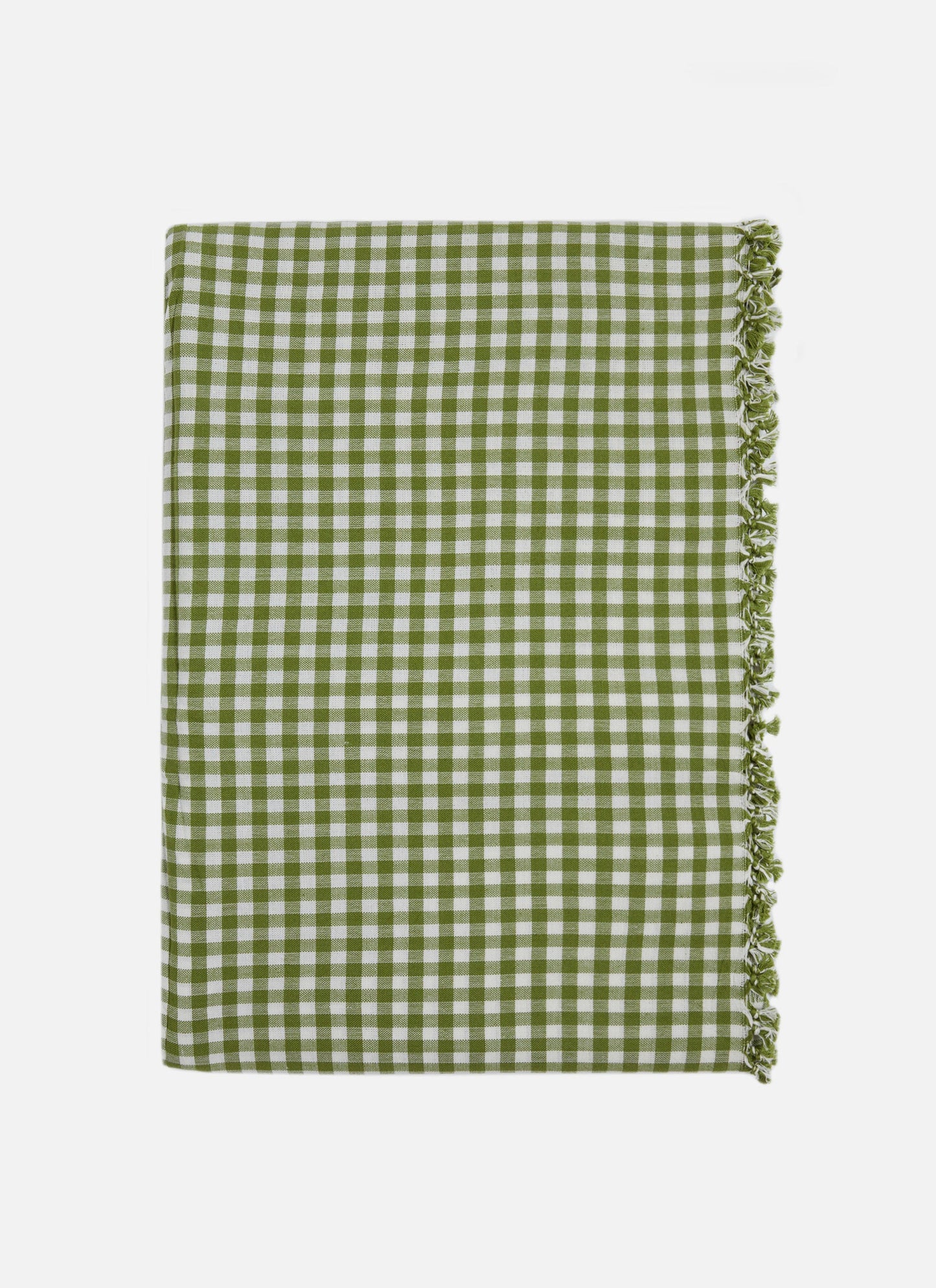 Mini Gingham Olive Tablecloth
