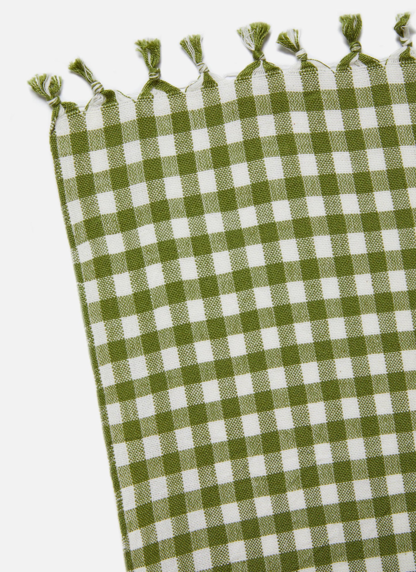 Mini Gingham Olive Tablecloth