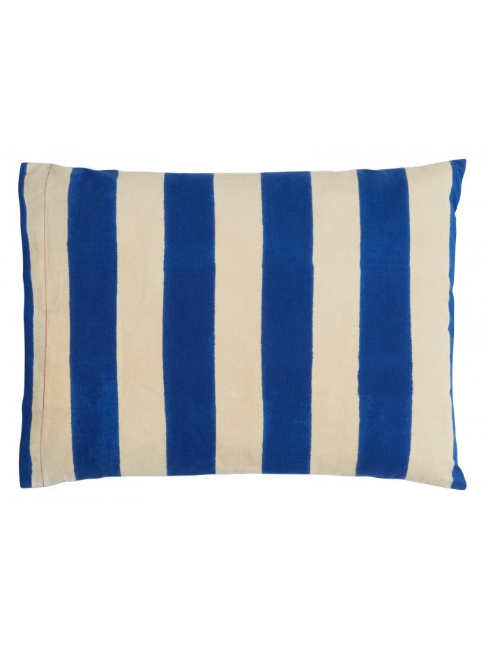 Lisa Corti Nizam Stripes Blue Natural Pillow