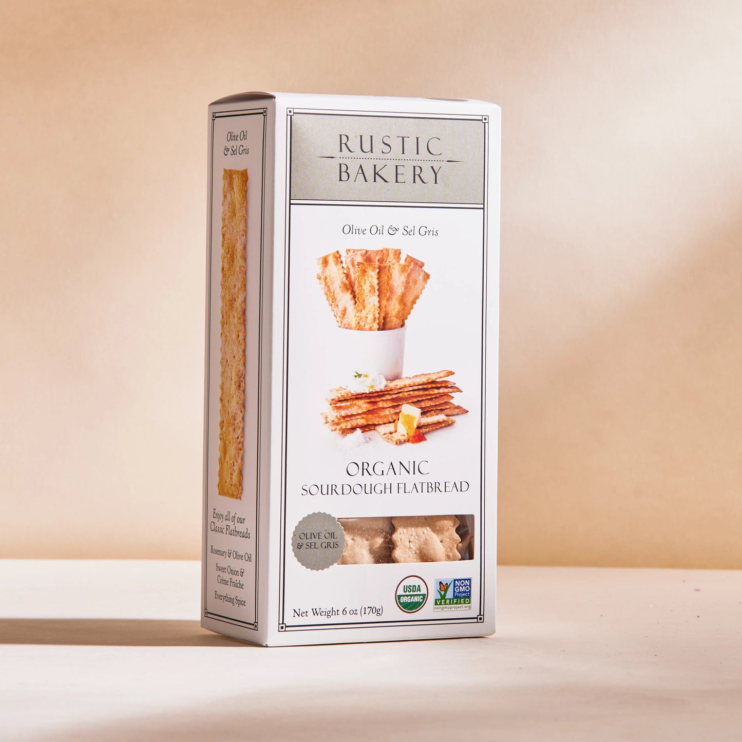 Rustic Bakery Flatbread Crackers - Olive Oil and Sel Gris