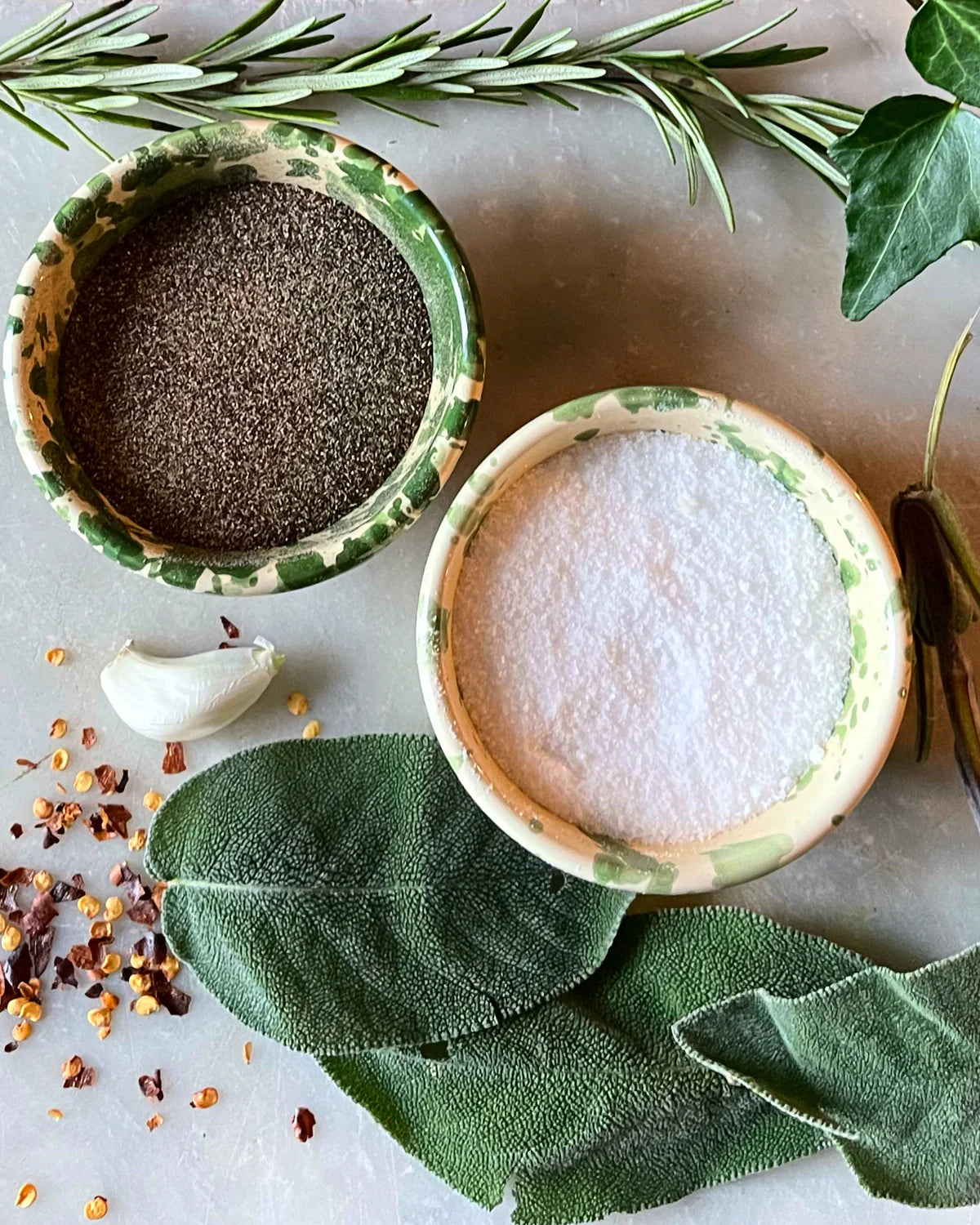 Ceramic Salt and Pepper Pinch Bowl (Individual)