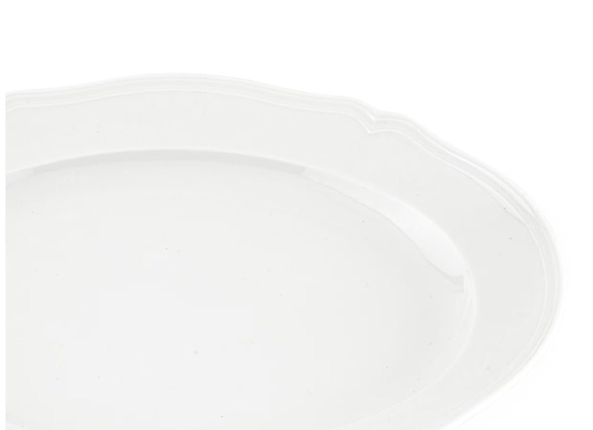 Antico Doccia Bianco Oval Flat Platter