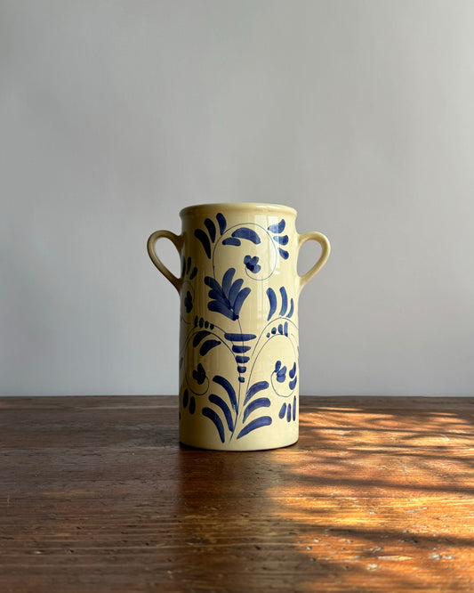 Ceramic "Blue Vines" Utensil Holder