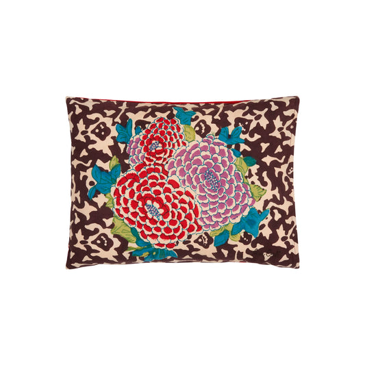 Lisa Corti Arabesque Corolla Natural Coffee Pillow