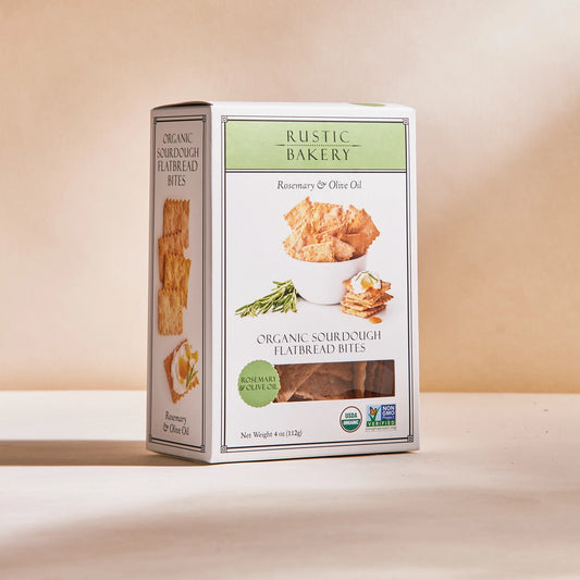 Rustic Bakery Flatbread Crackers - Rosemary and Olive Oil Bites