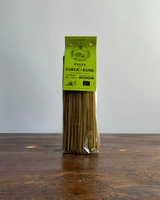 Pastificio Morelli Organic Basil and Garlic Linguine Pasta