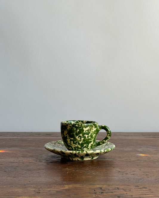 Ceramic Espresso Cup and Saucer Set