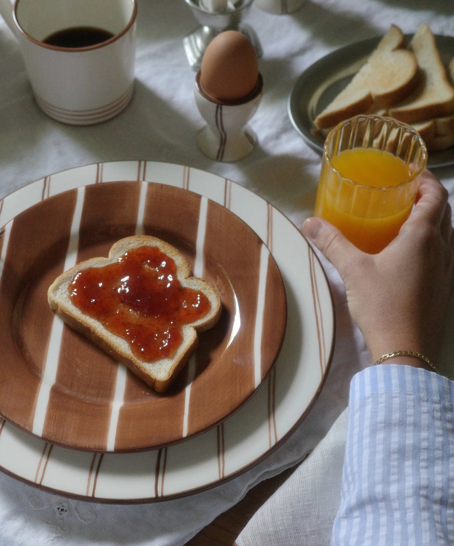 Ali LaBelle x Valsa Home Breakfast Hand Painted Dessert Plate (Set of 4)