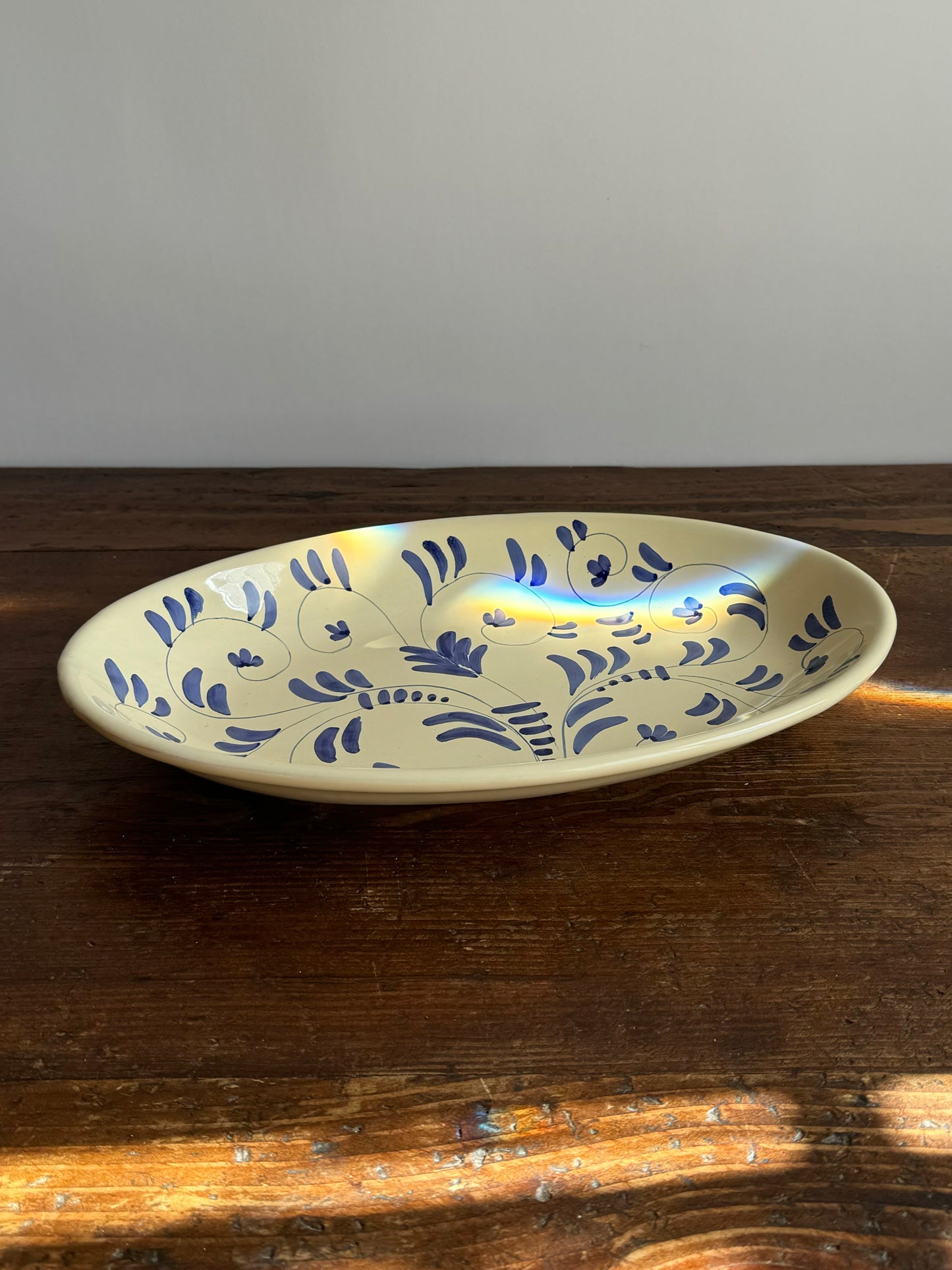 Ceramic "Blue Vines" Fiamminga Platter