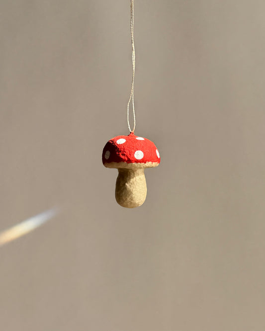 Cotton Small Mushroom Ornament