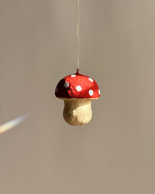 Cotton Mushroom Ornament