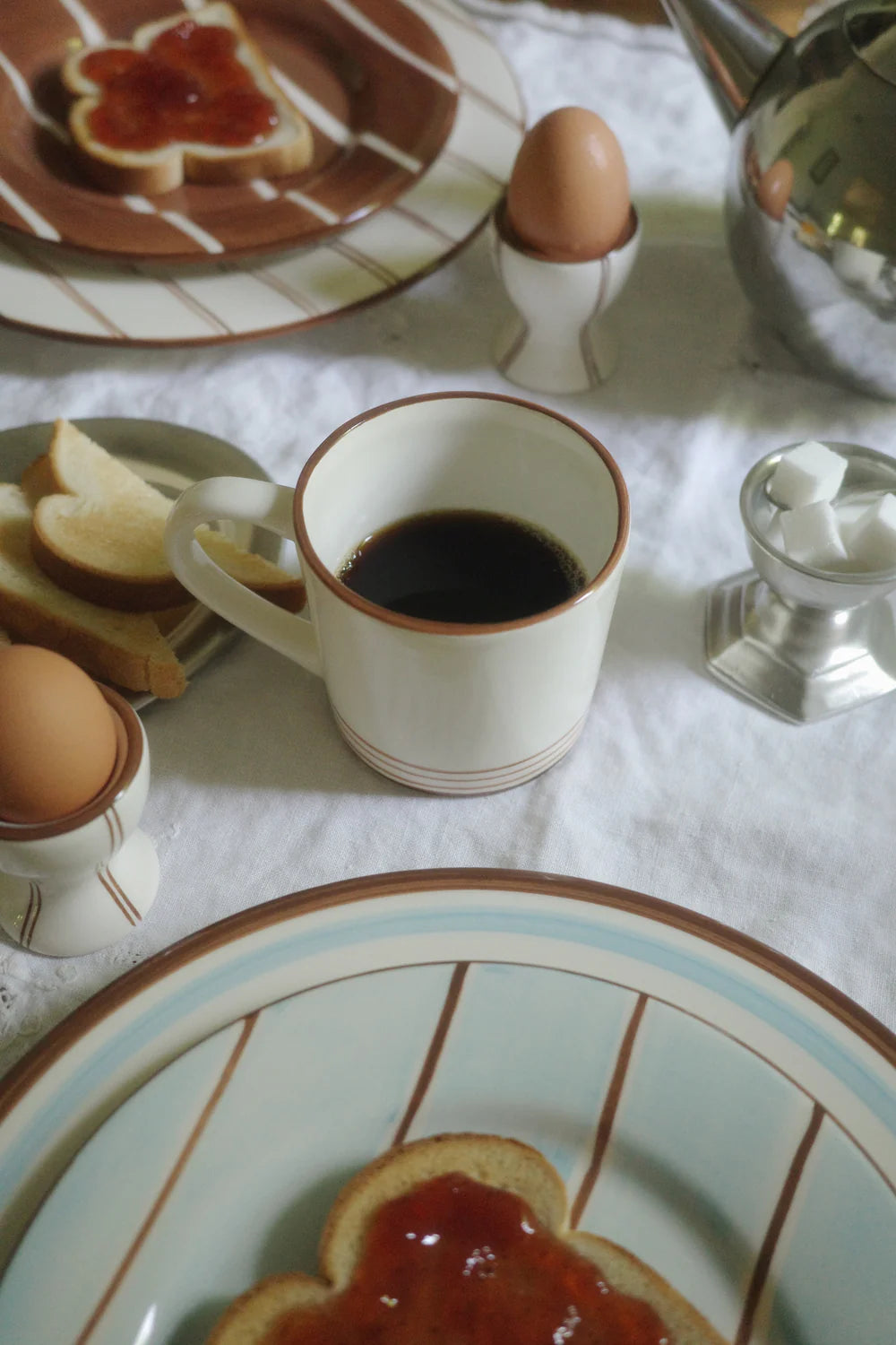 Ali LaBelle x Valsa Home Breakfast Hand Painted Dinner Plate (Set of 4)