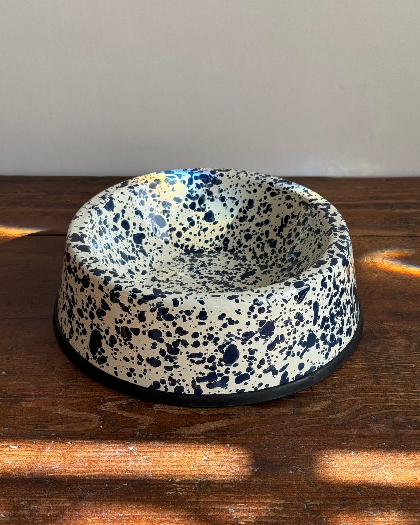 Splatter Enamelware Large Pet Bowl