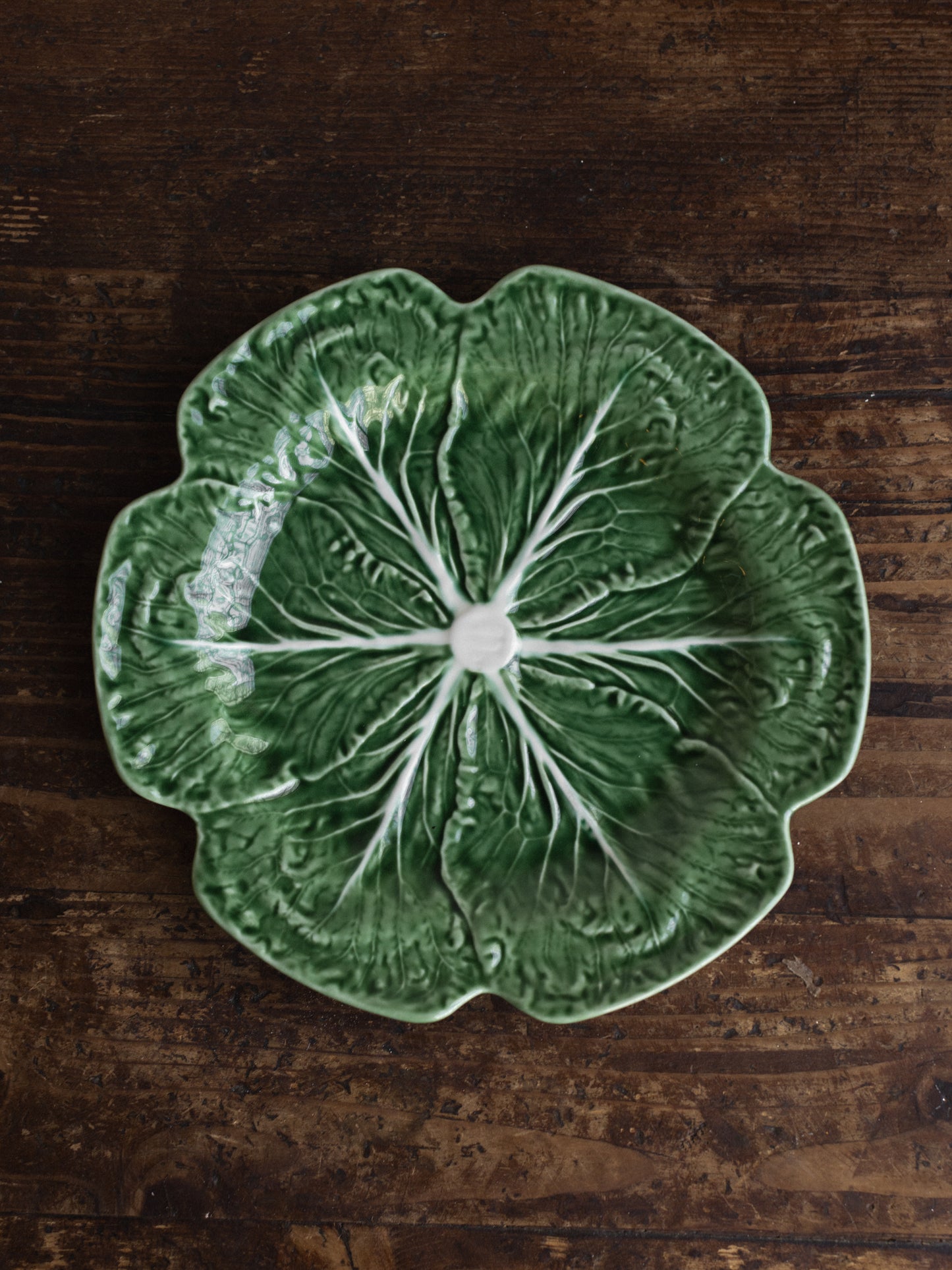 Bordallo Pinheiro Cabbage Charger Plate Green