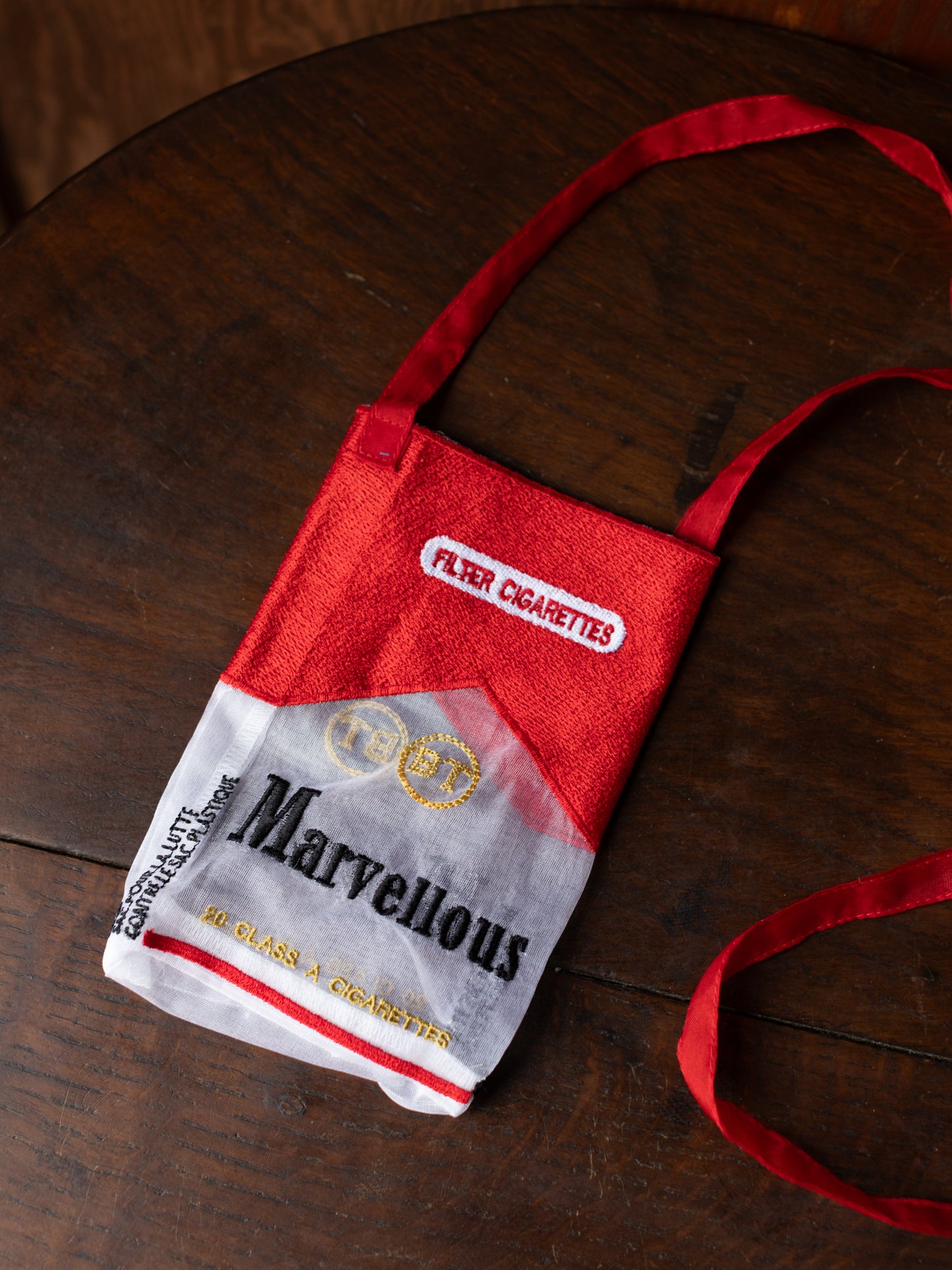 Marvellous "Cigarette" Embroidered Organza Phone Bag