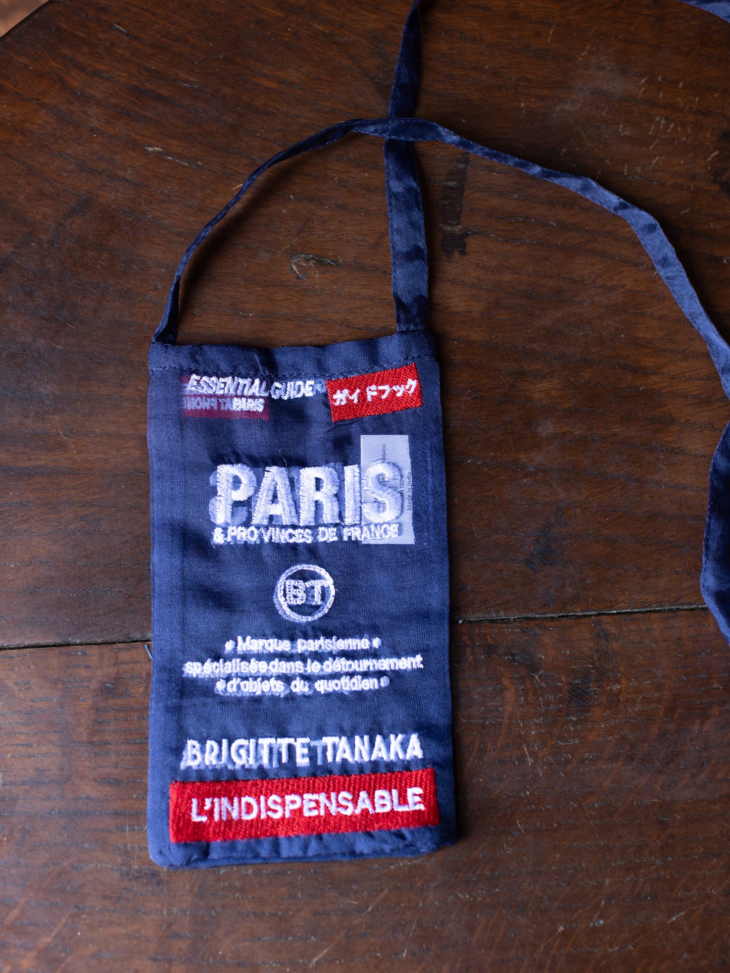 Paris Embroidered Organza Phone Bag