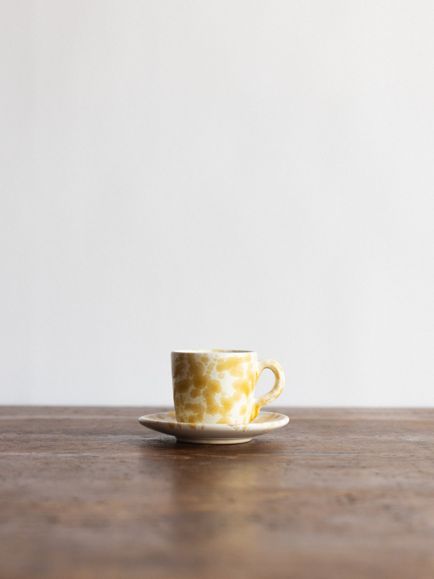Ceramic Splatter Coffee Cup with Saucer