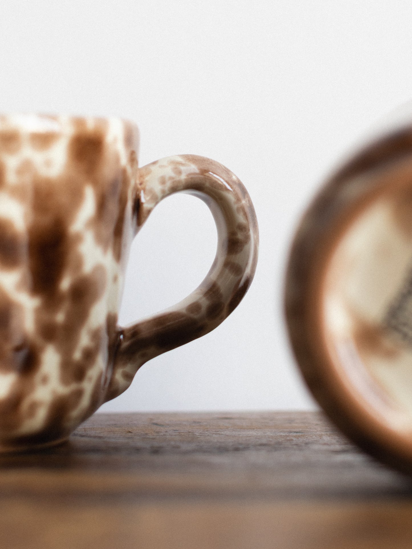 Ceramic Splatter Coffee Cup with Saucer