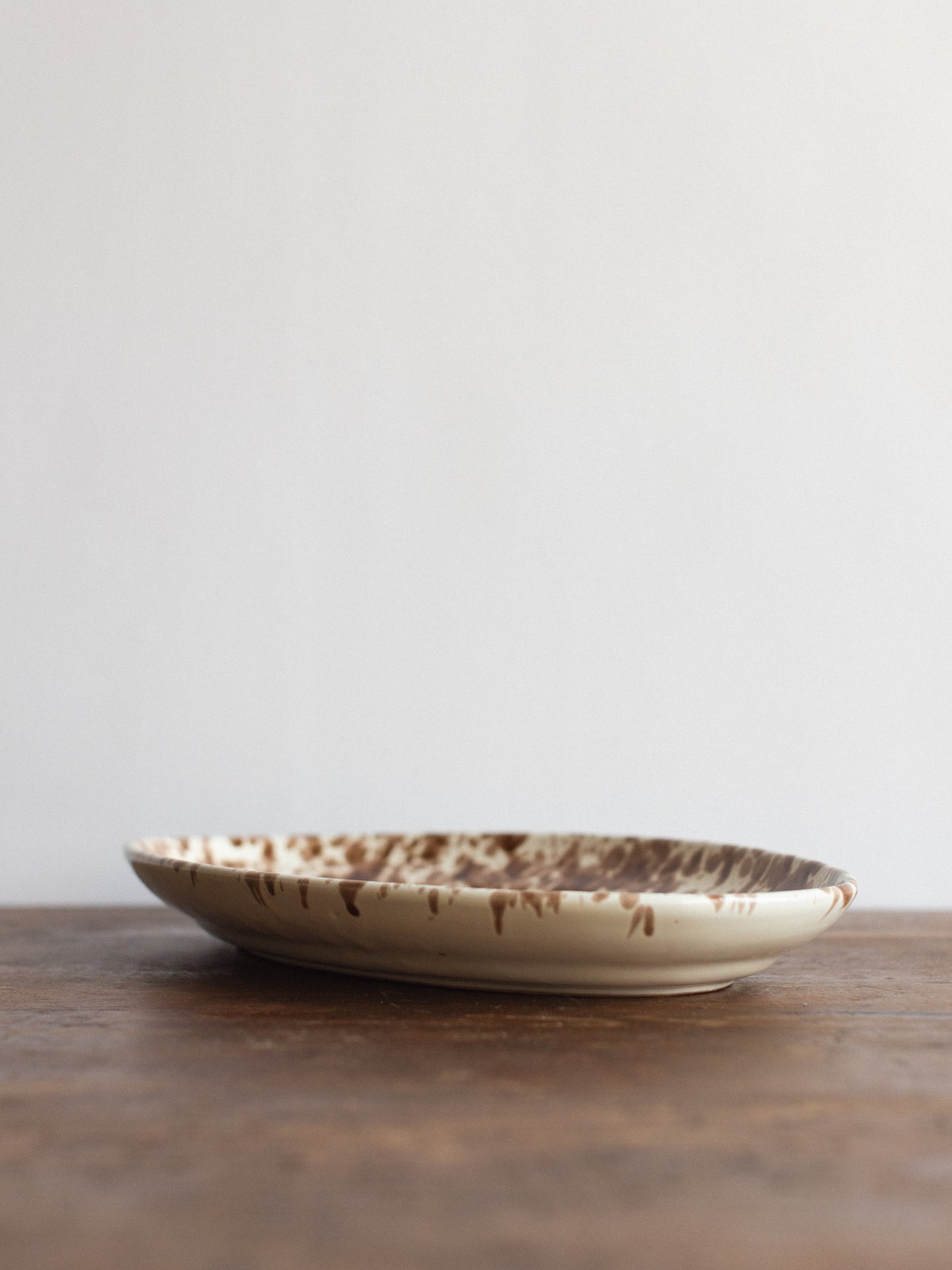 Ceramic Splatter Medium Oval Plate