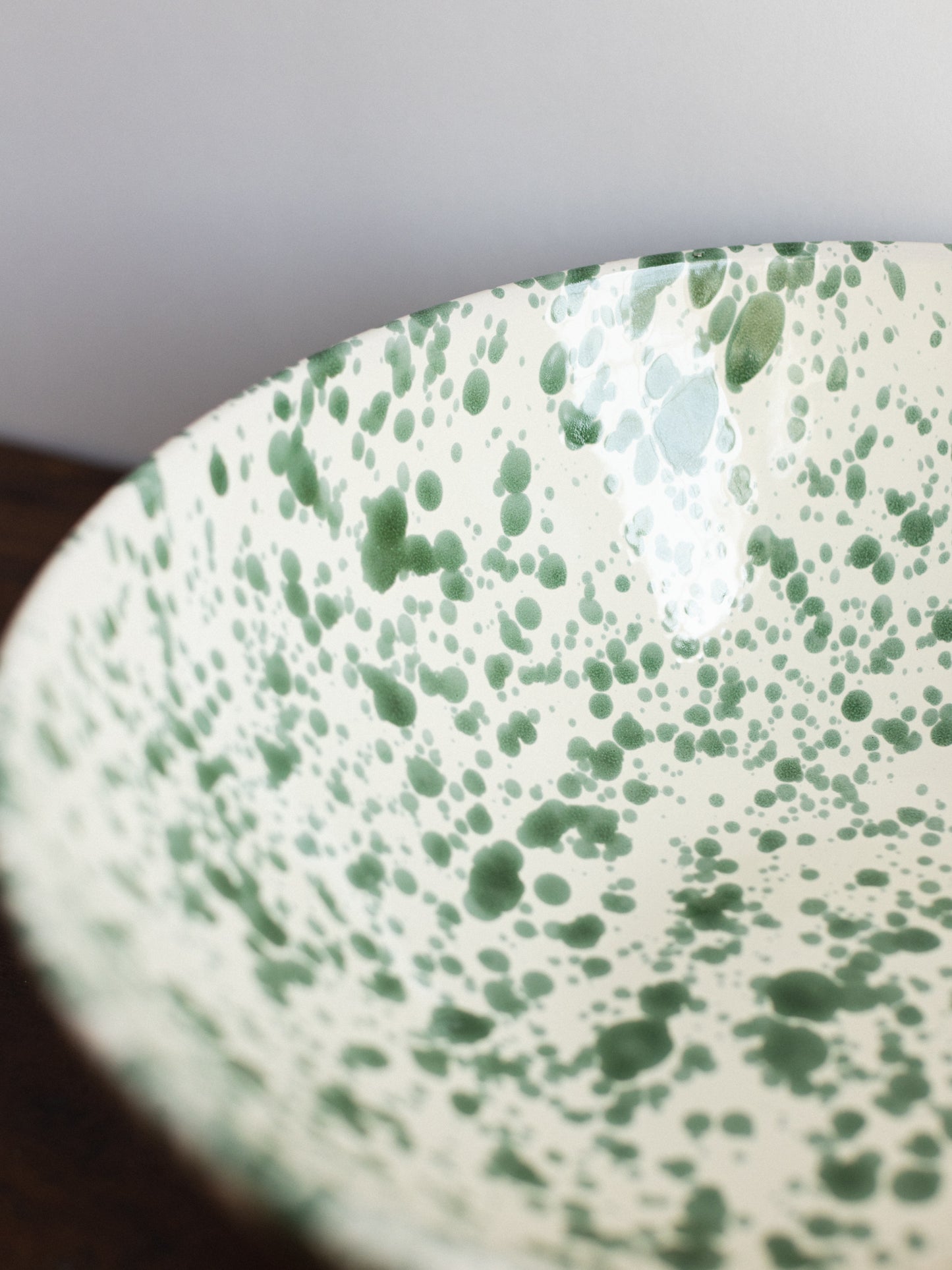 Ceramic Splatter Large Serving Bowl